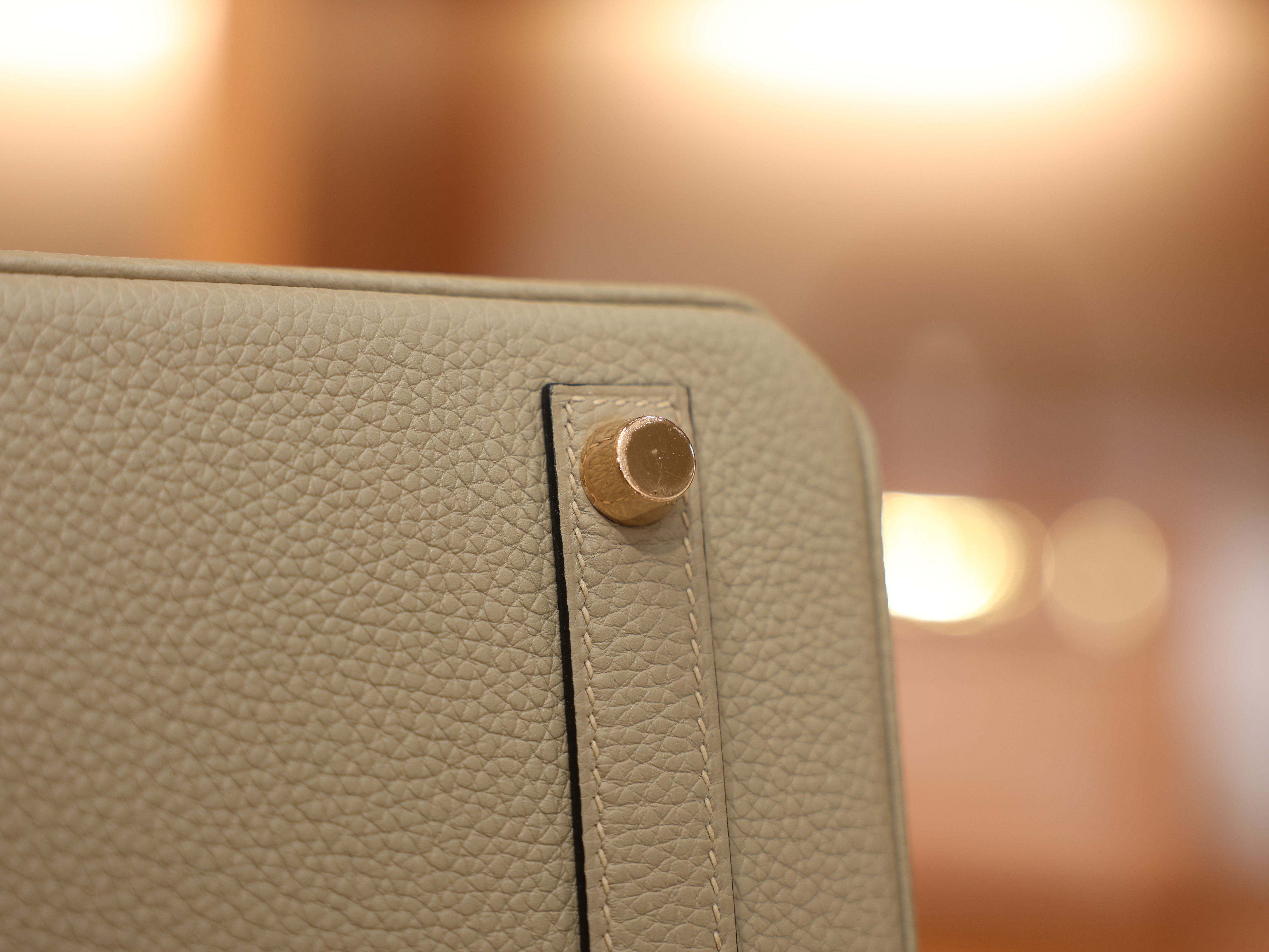 Birkin 25 togo gris tourterelle RGHW