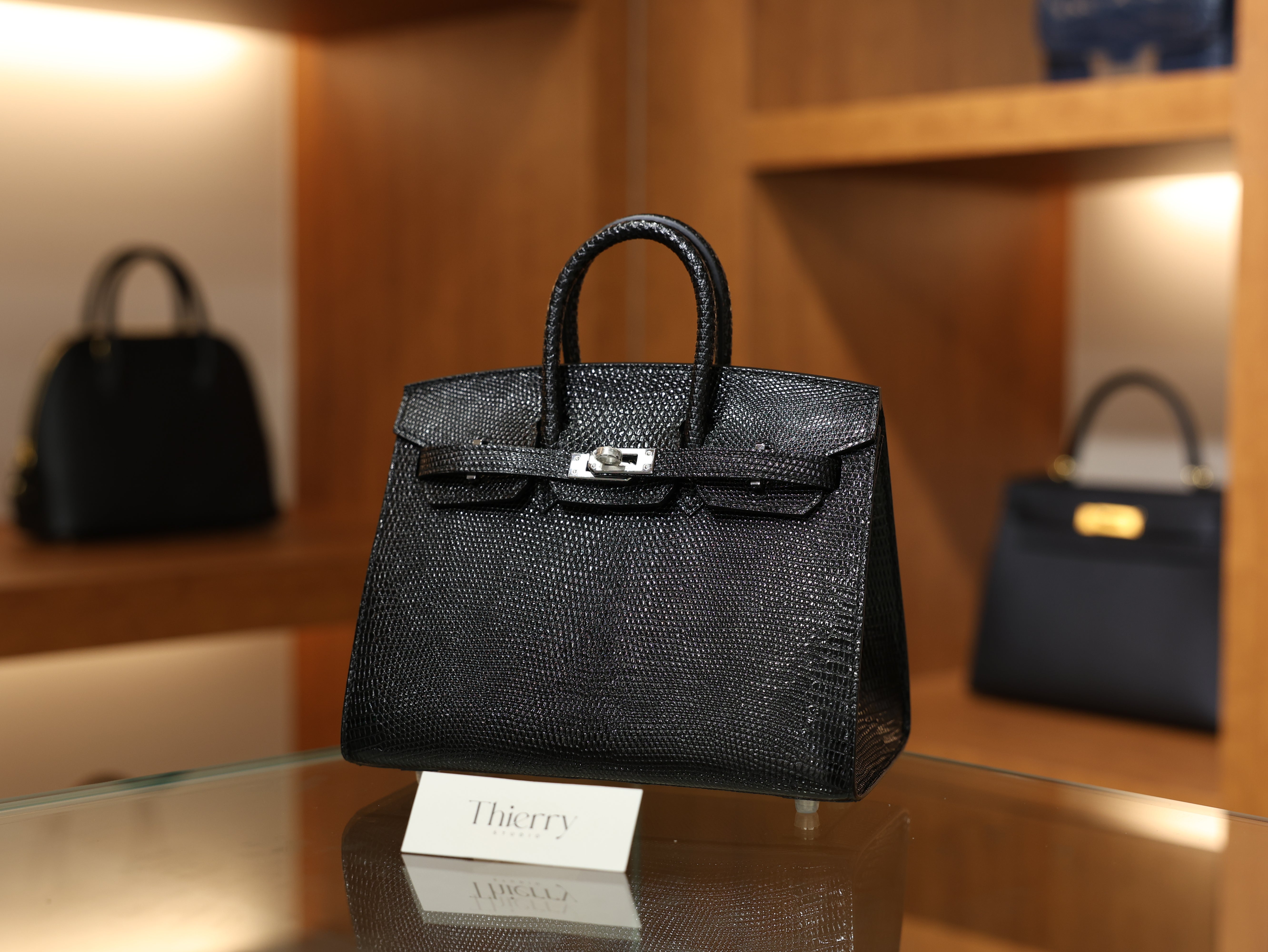 Birkin 20 lizard black PHW