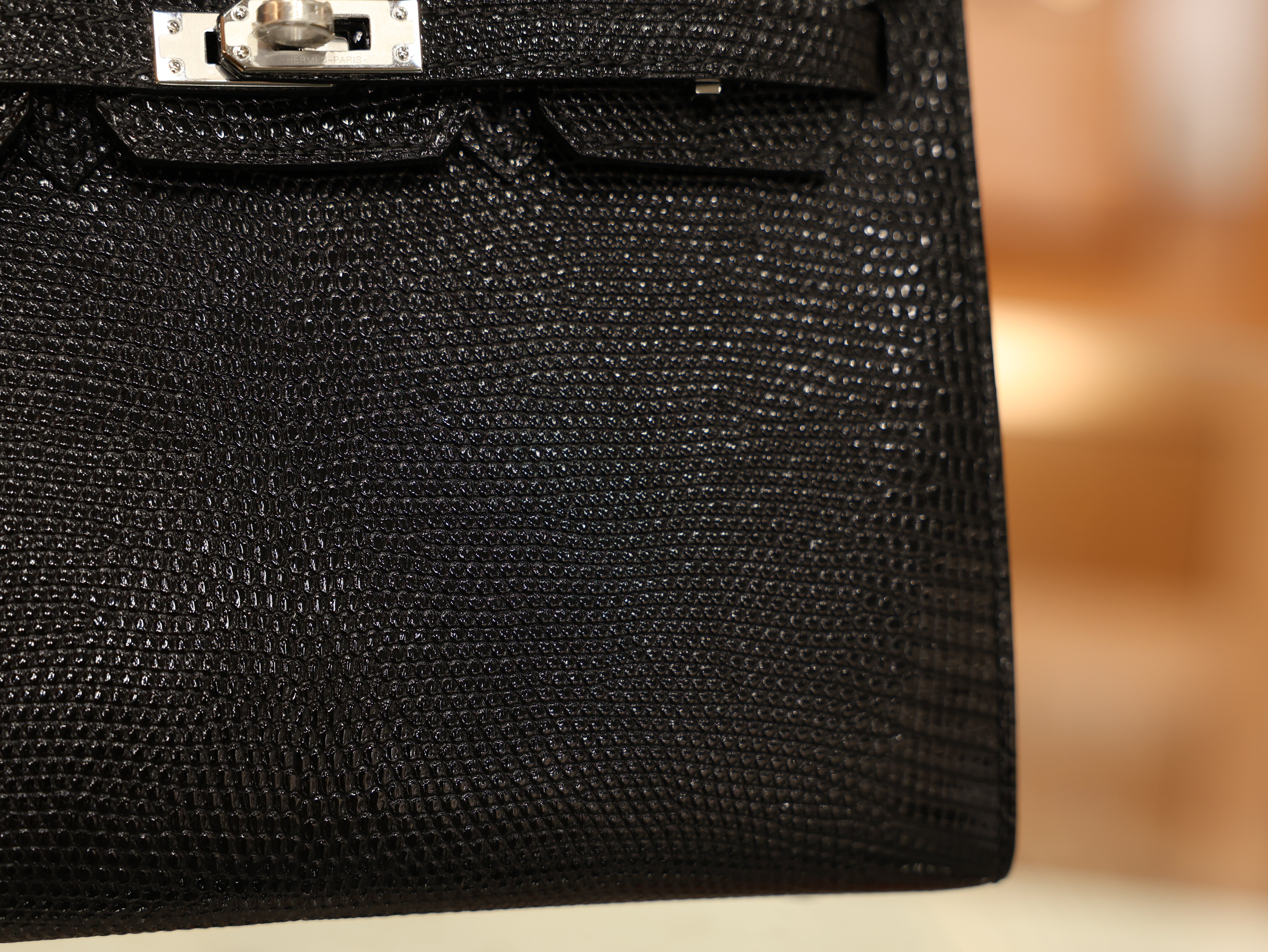 Birkin 20 lizard black PHW