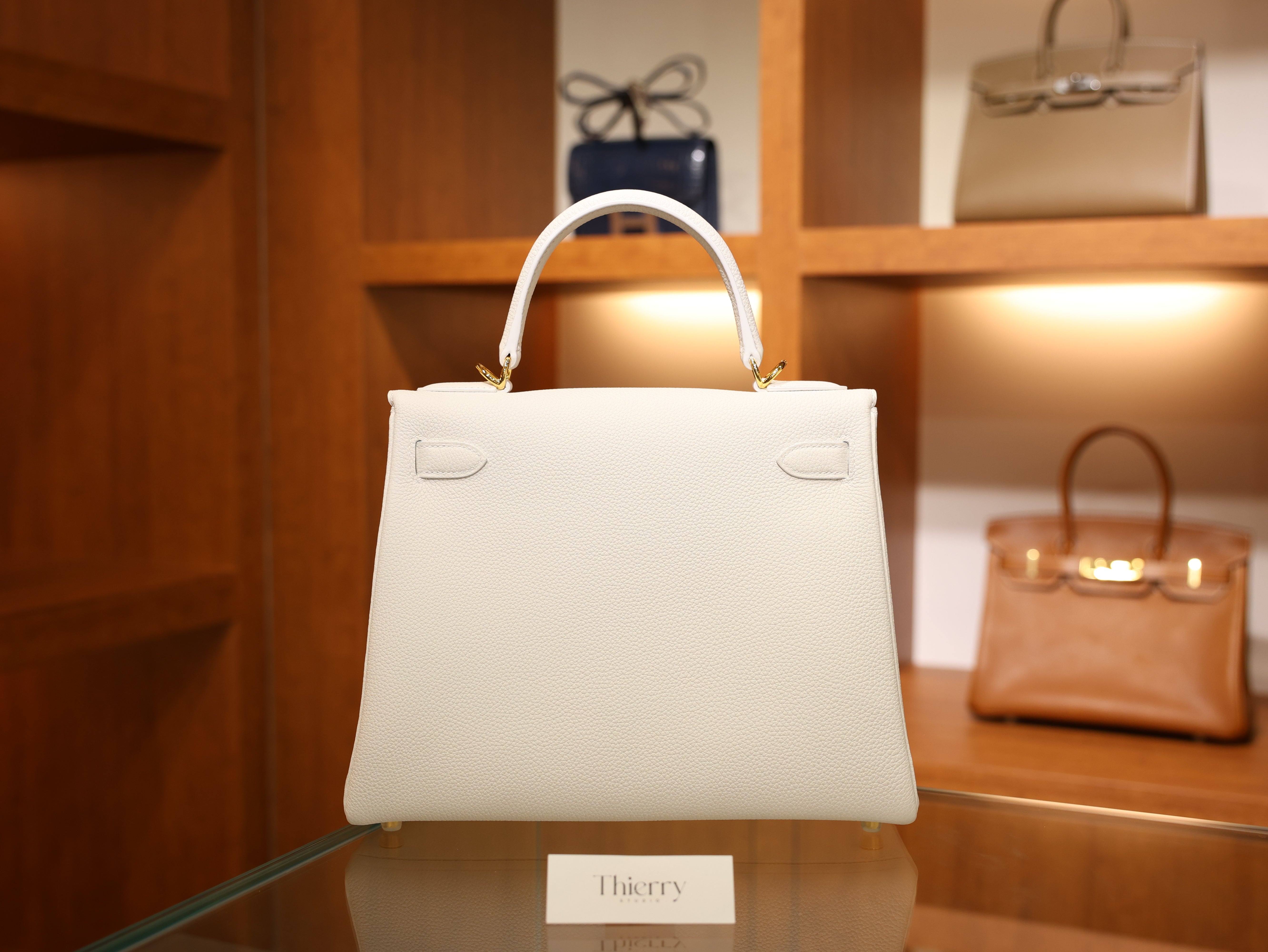 Kelly 28 togo blanc GHW