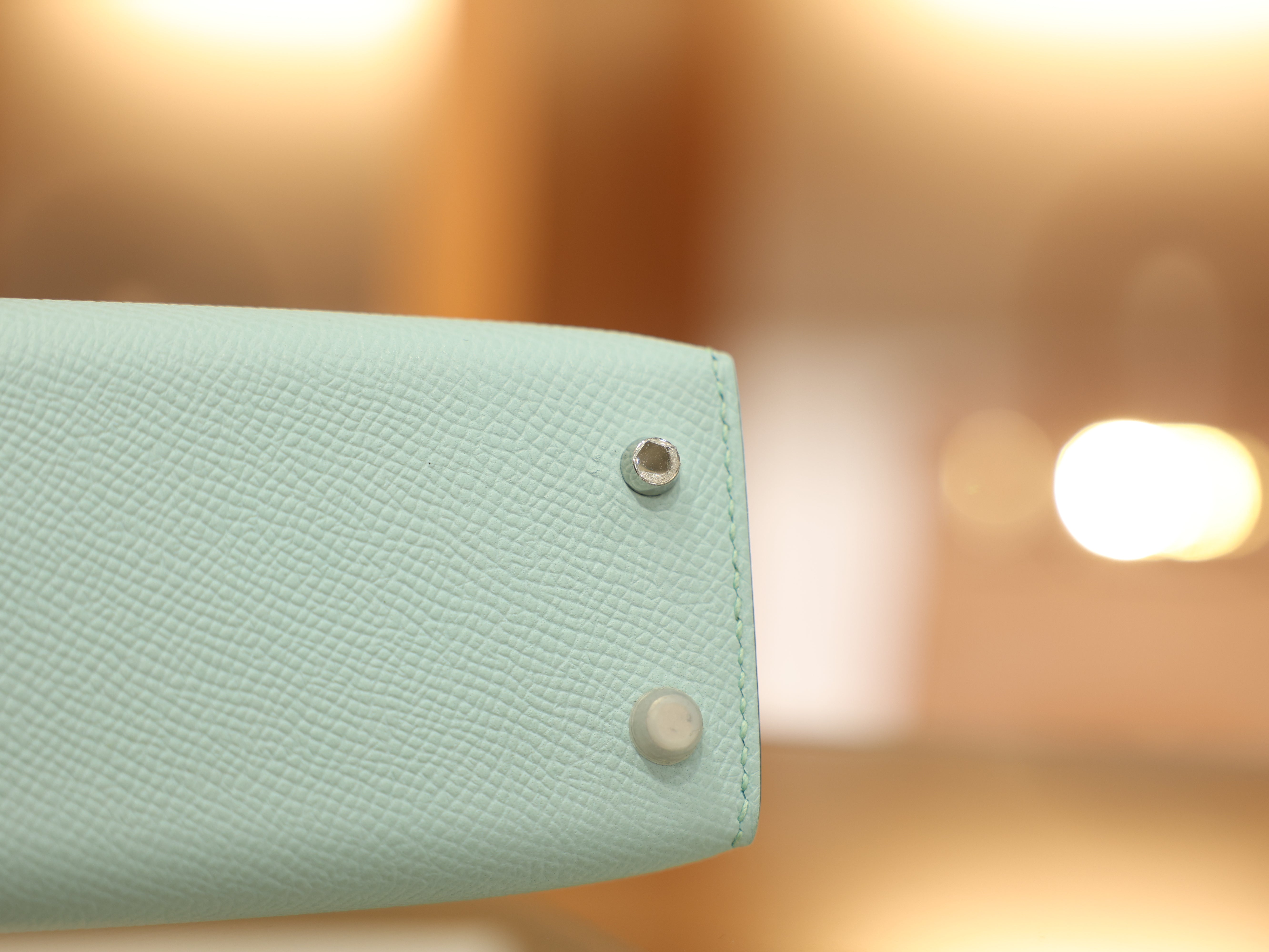Kelly mini 2 epsom blue brume PHW