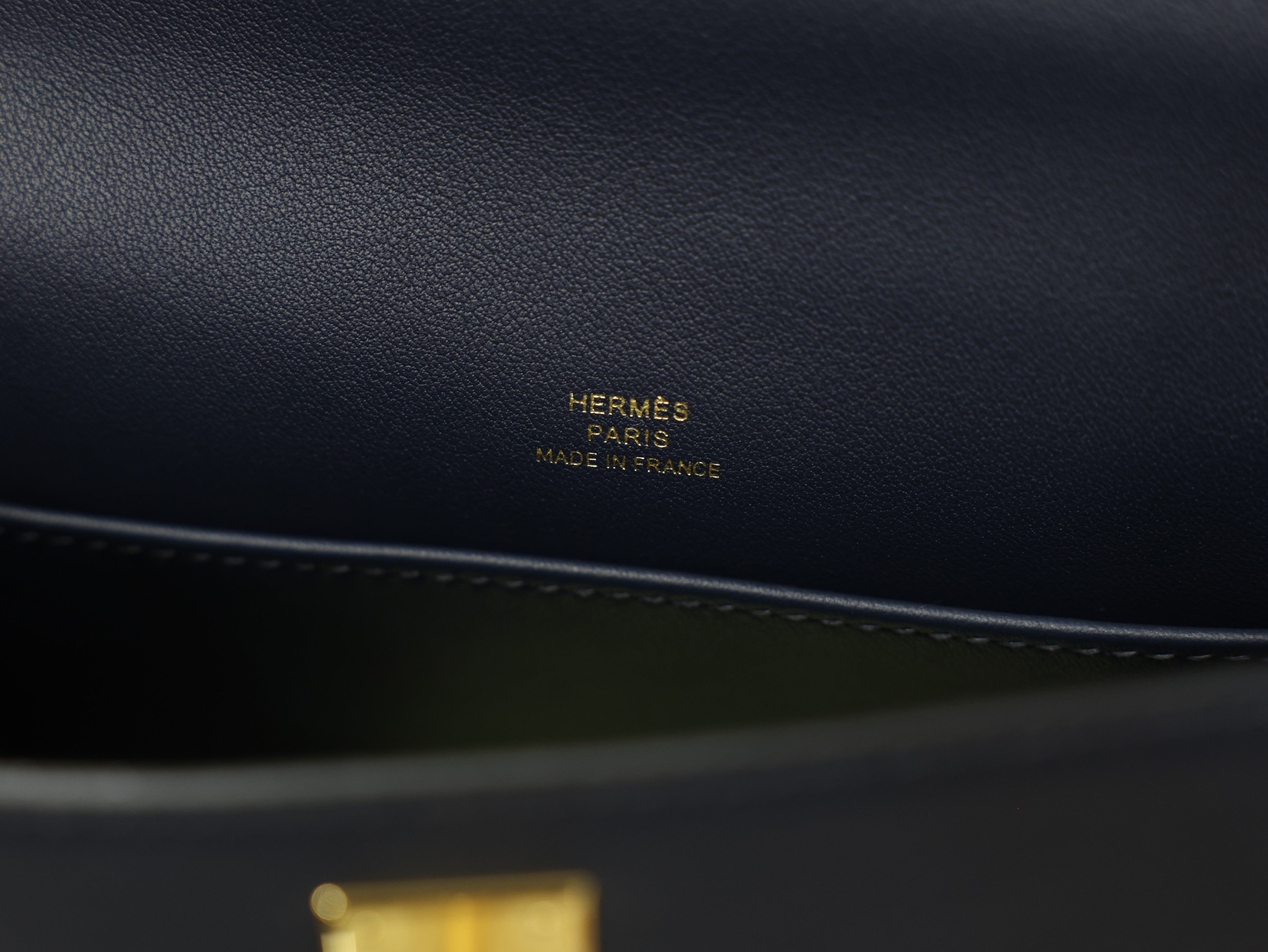 Kelly pochette swift blue nuit GHW