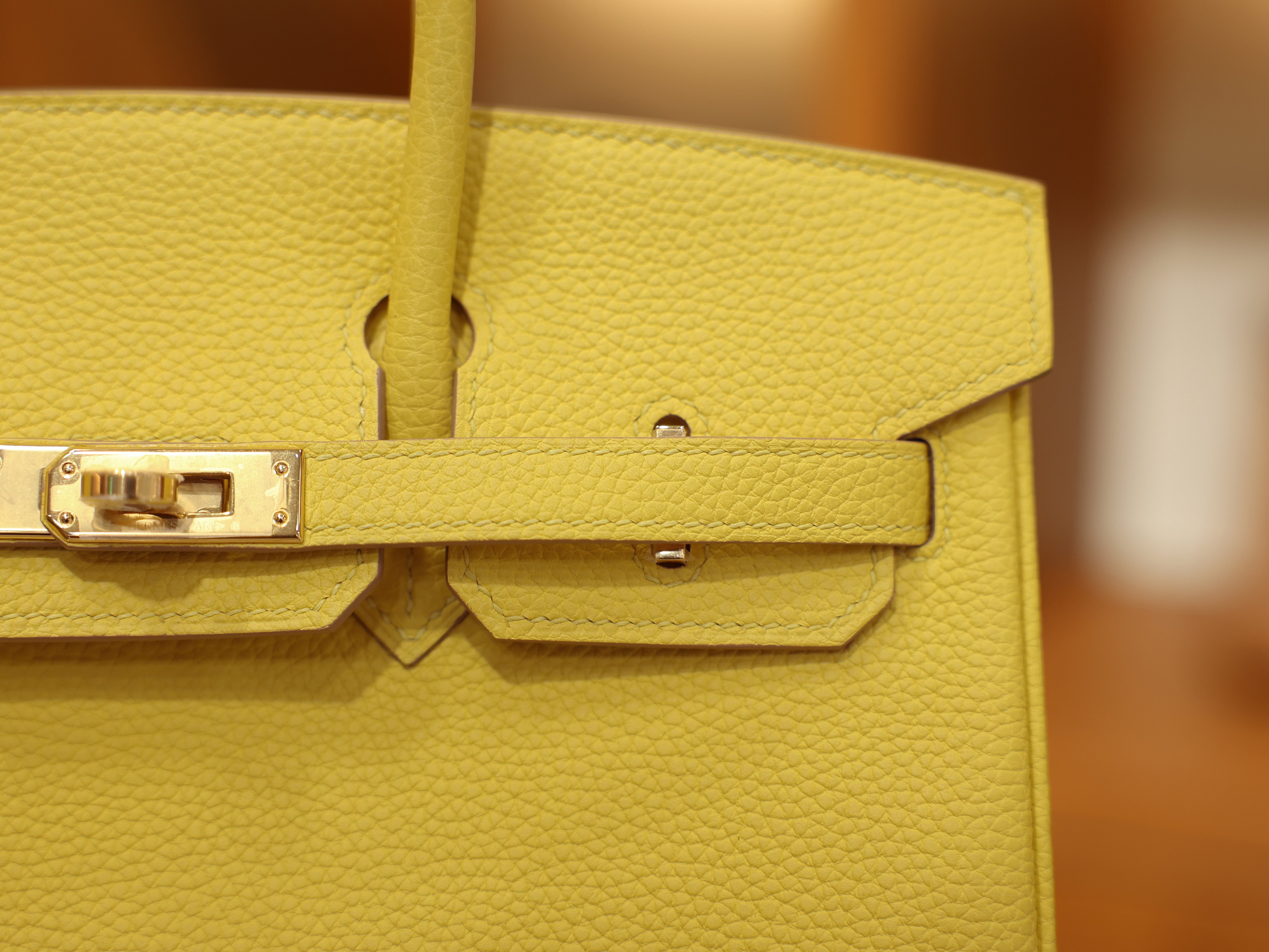 Birkin 25 togo jaune de naples GHW