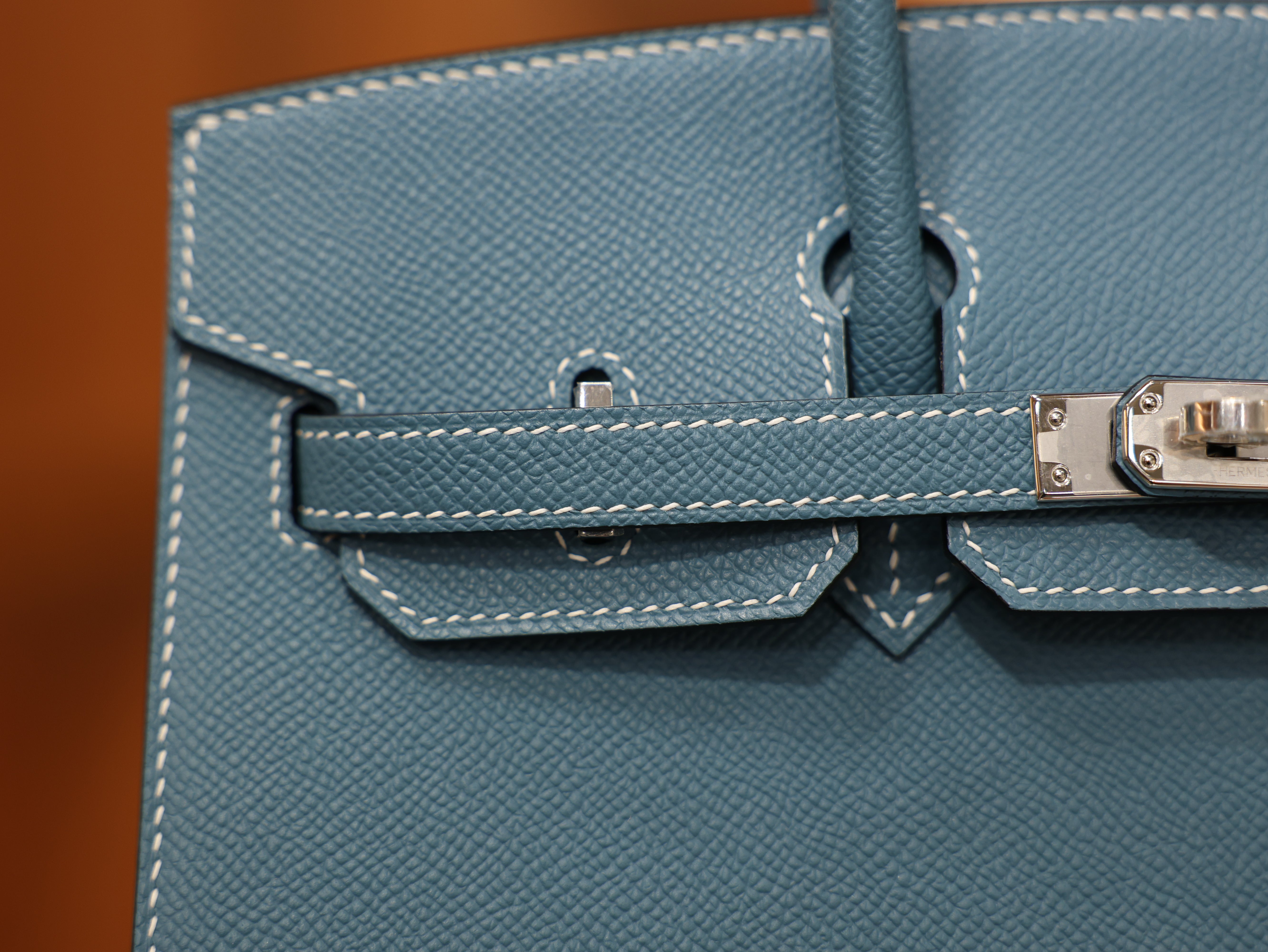 Birkin 25 epsom sellier blue jean PHW