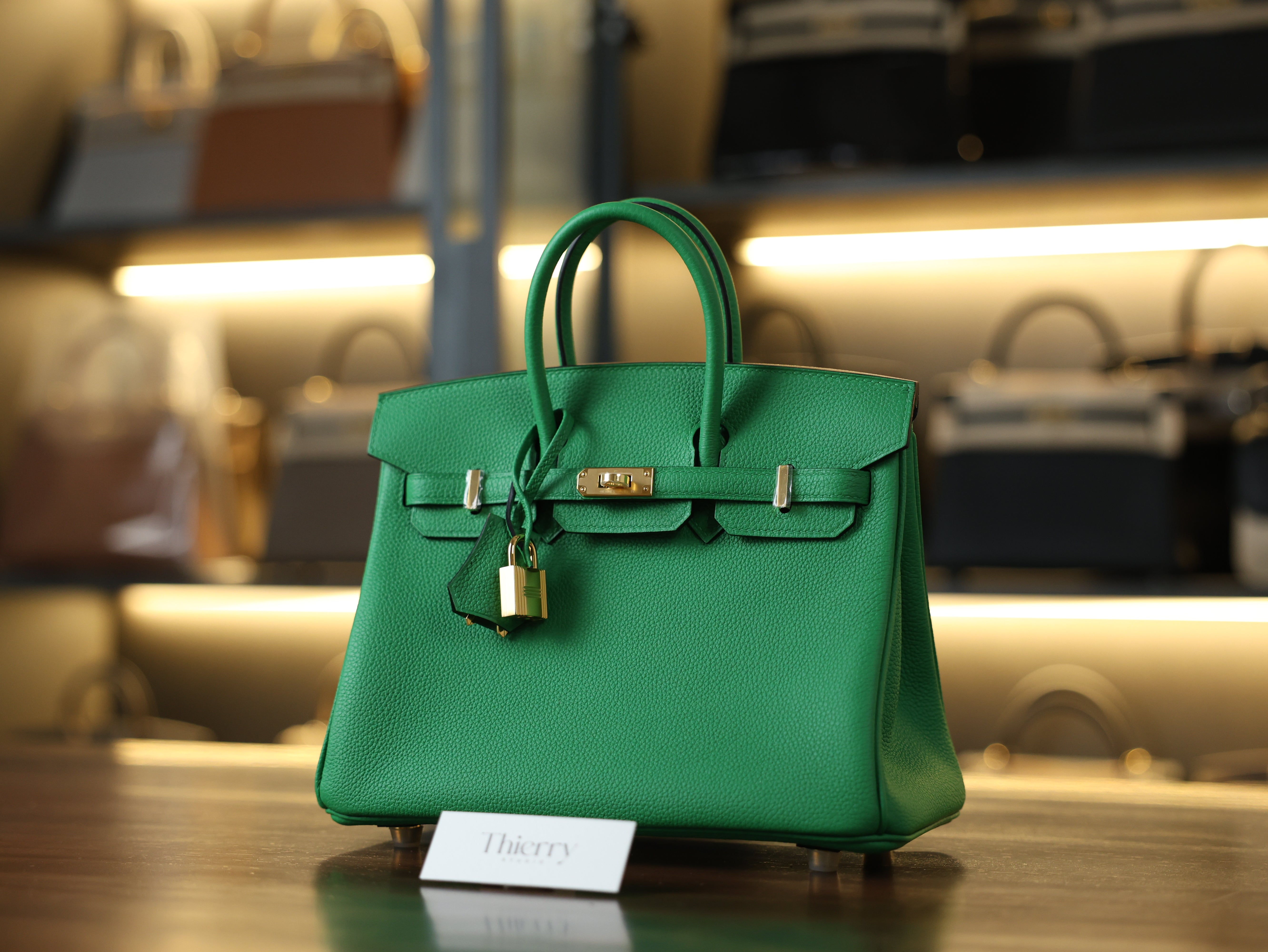 Birkin 25 togo bamboo GHW