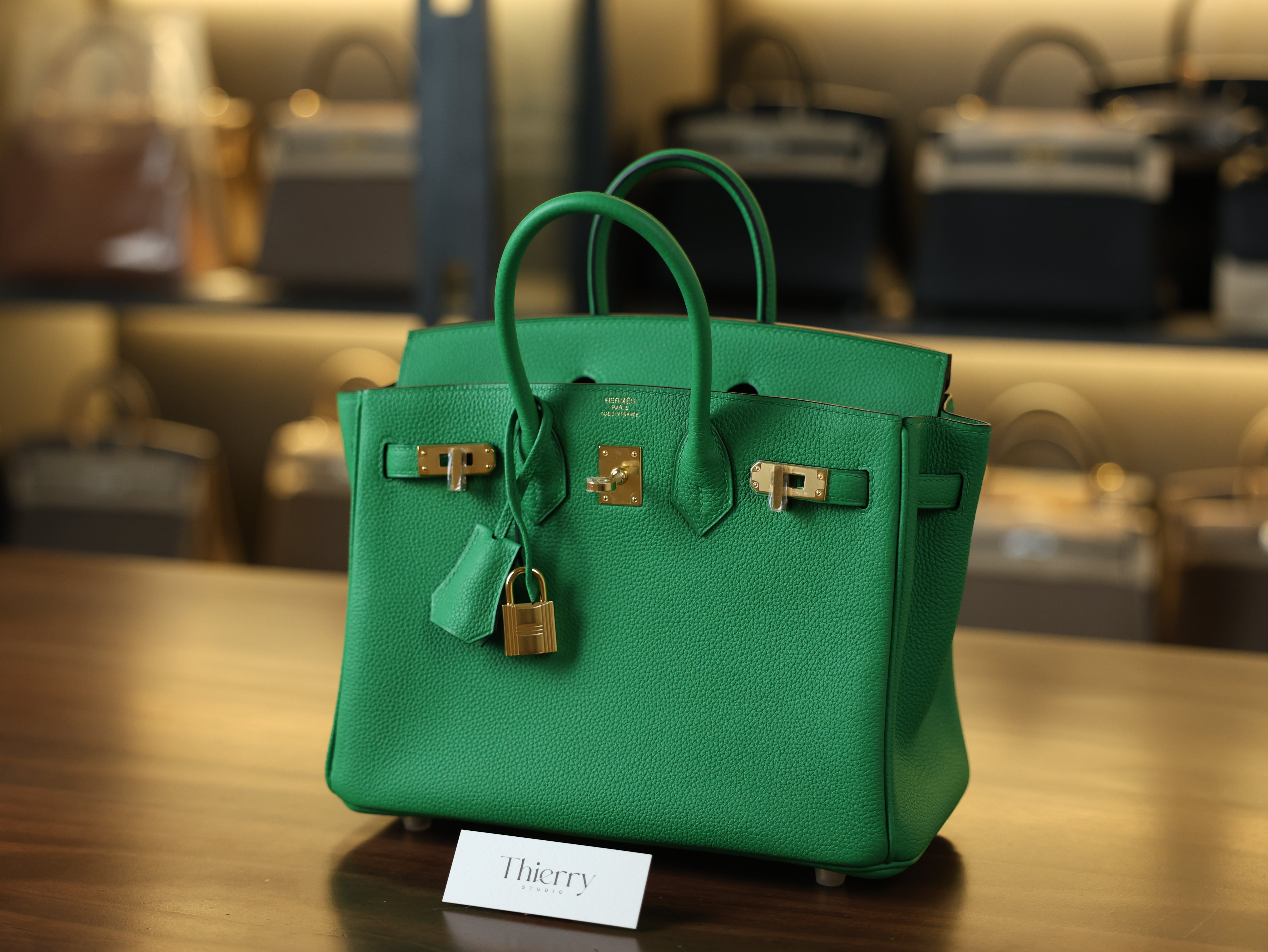 Birkin 25 togo bamboo GHW