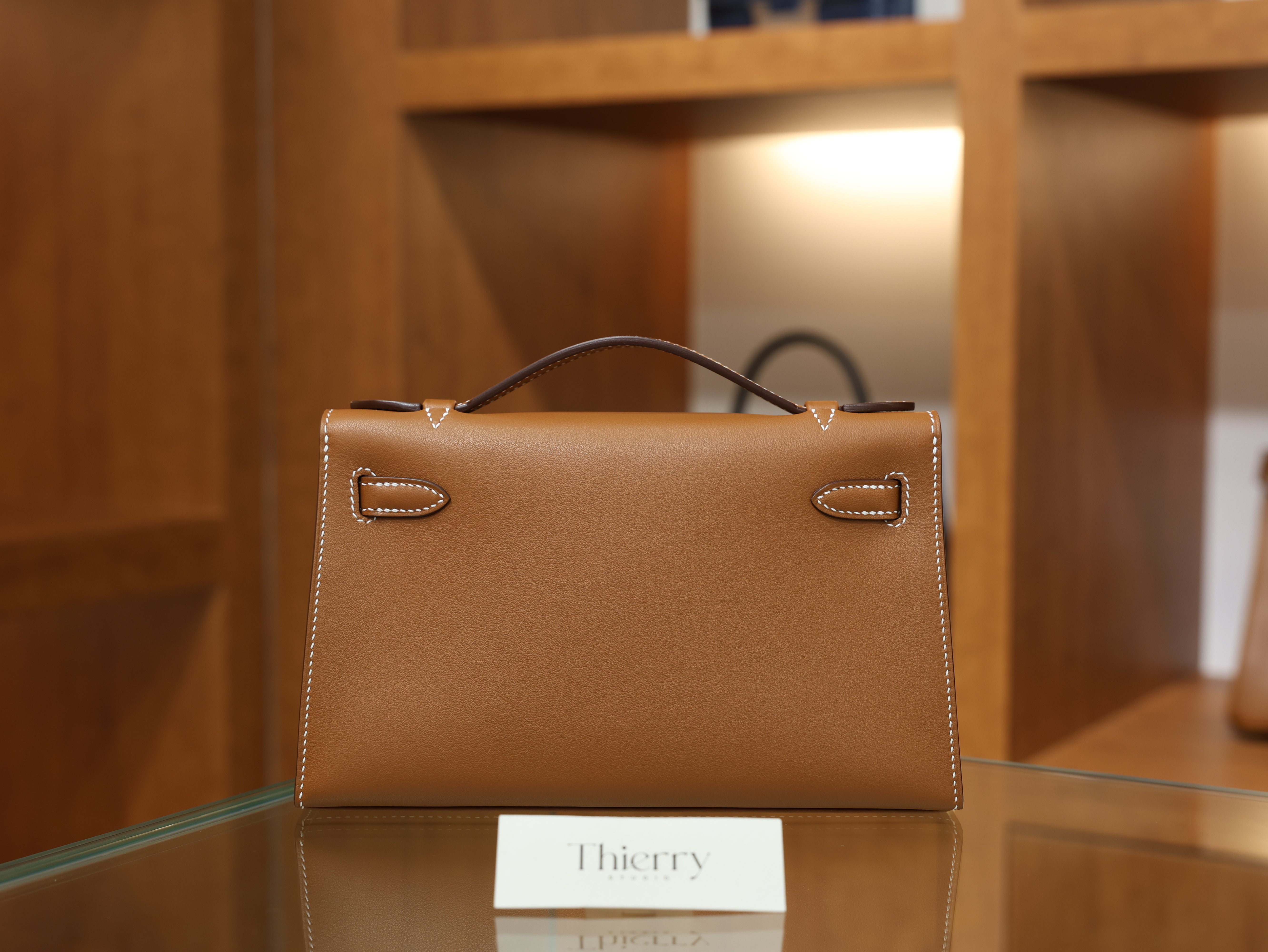 Kelly pochette swift gold PHW