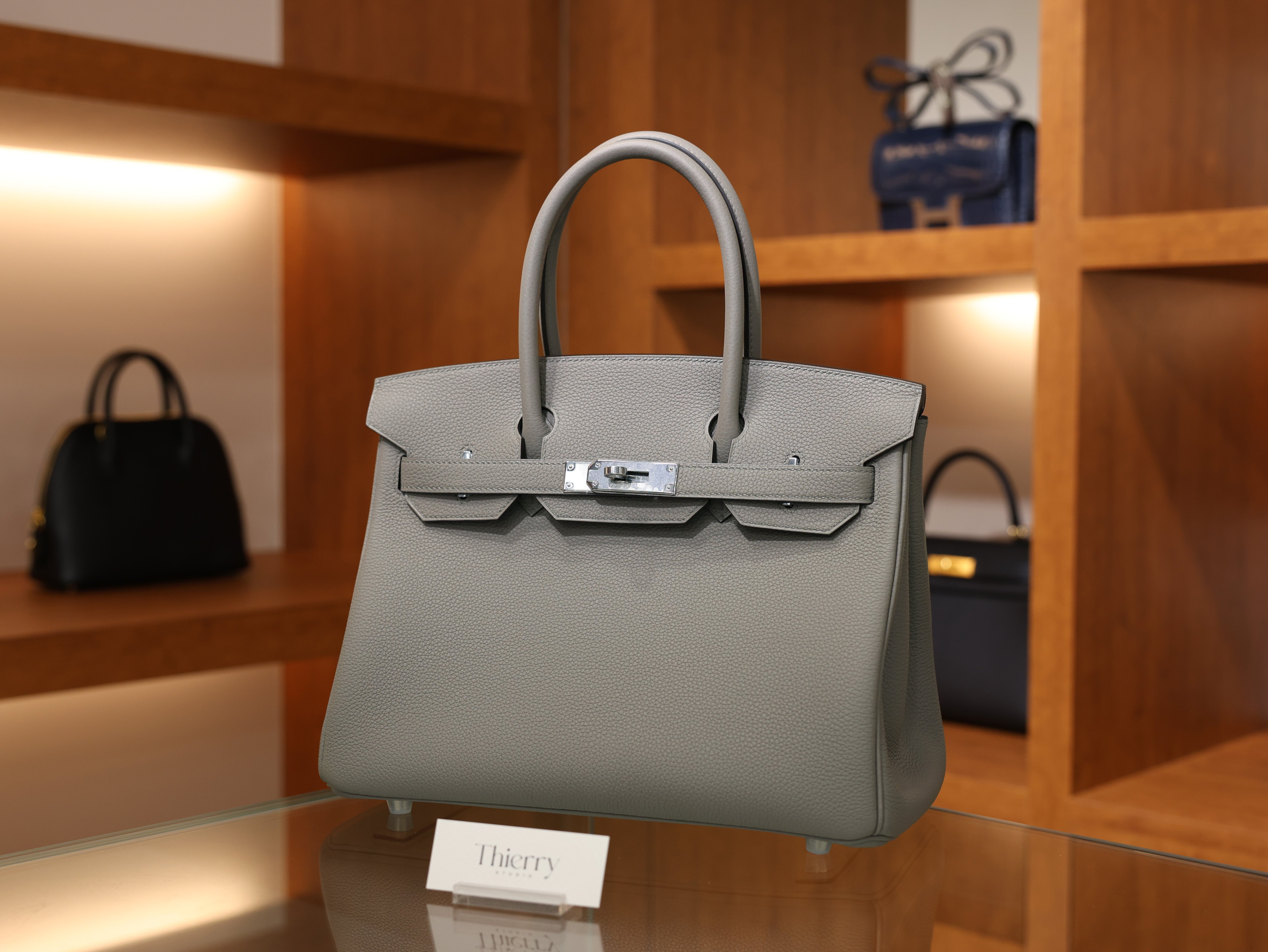 Birkin 30 togo gris asphalt PHW