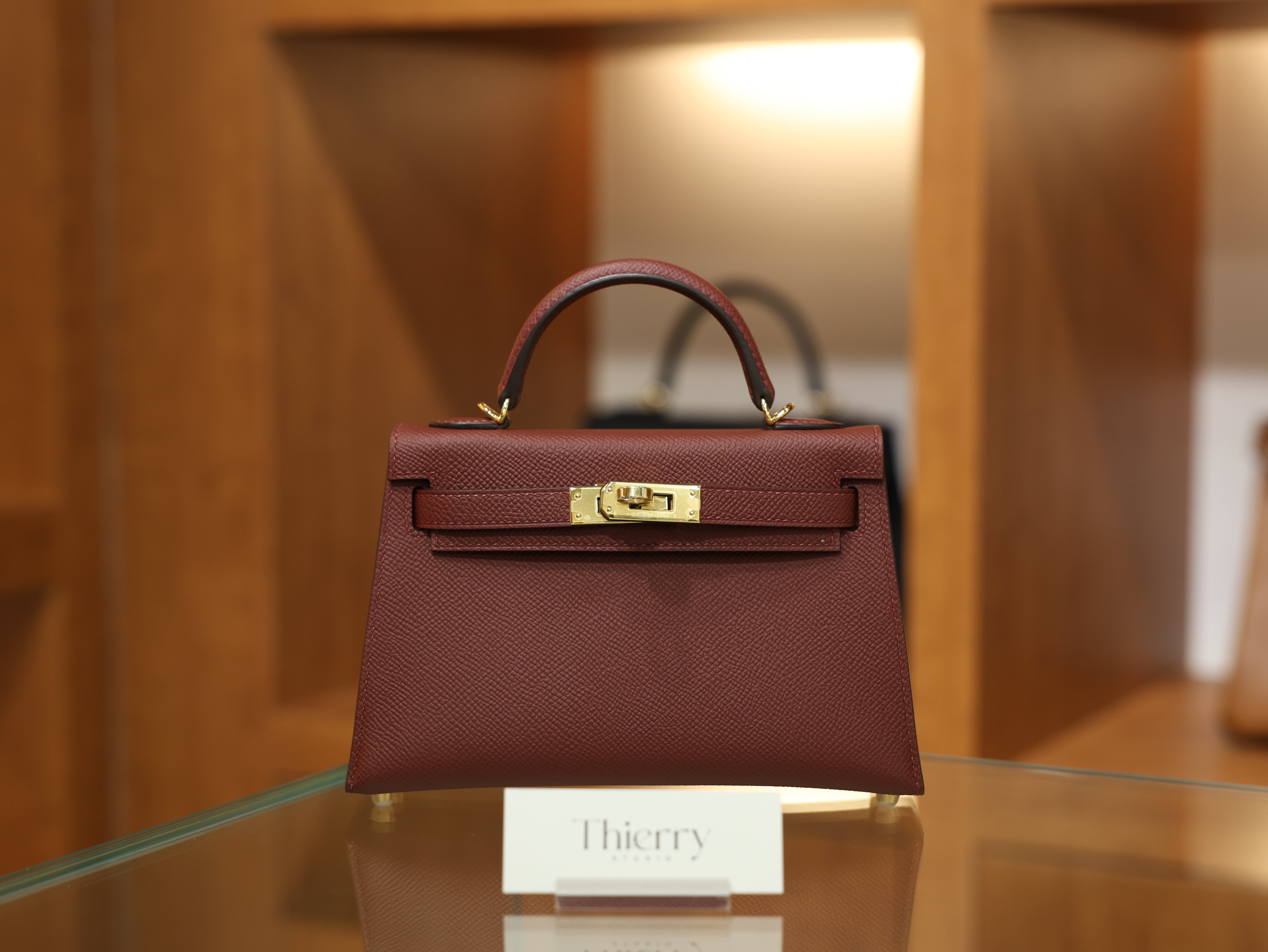 Kelly mini epsom rouge H GHW