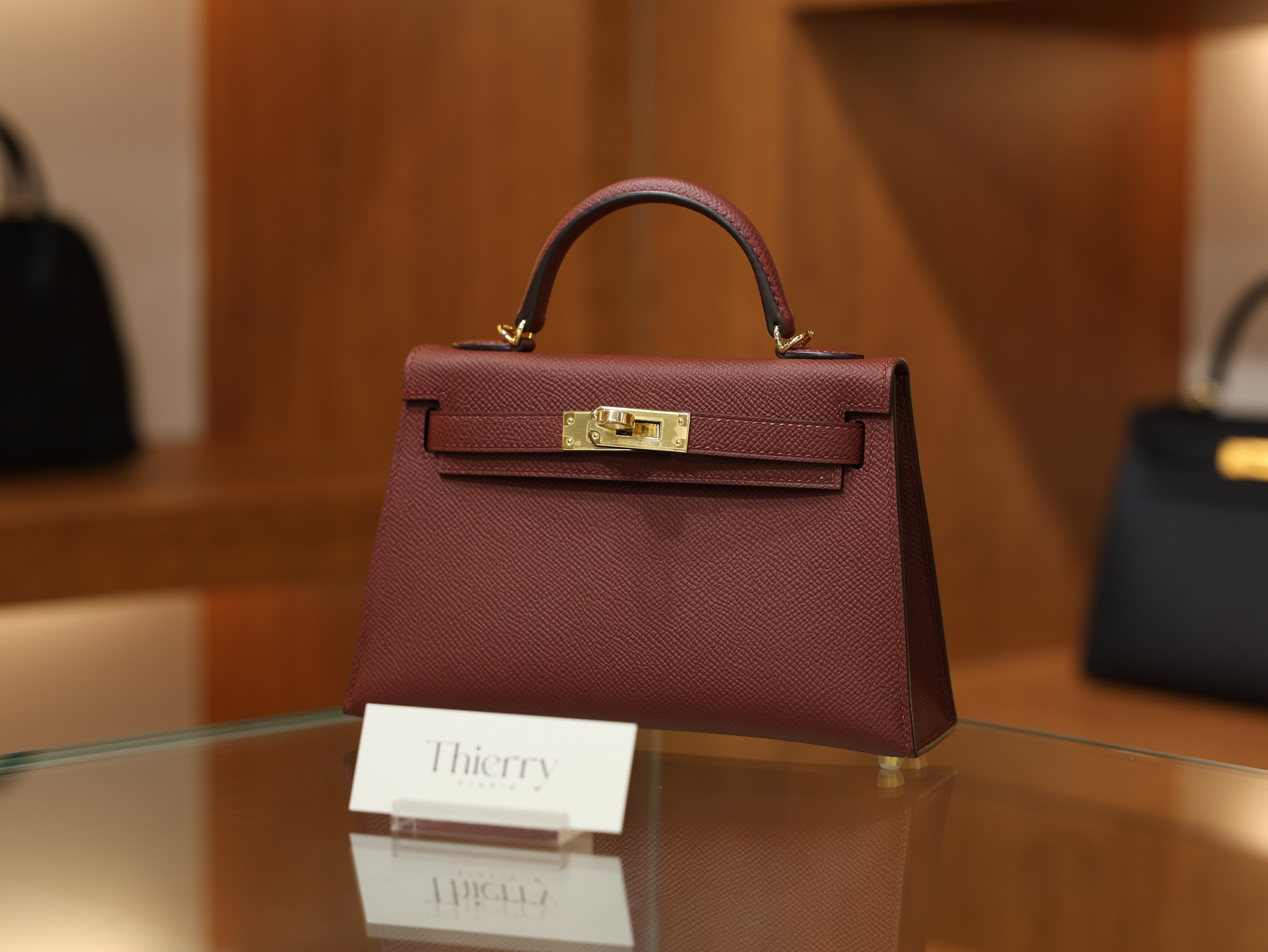 Kelly mini epsom rouge H GHW