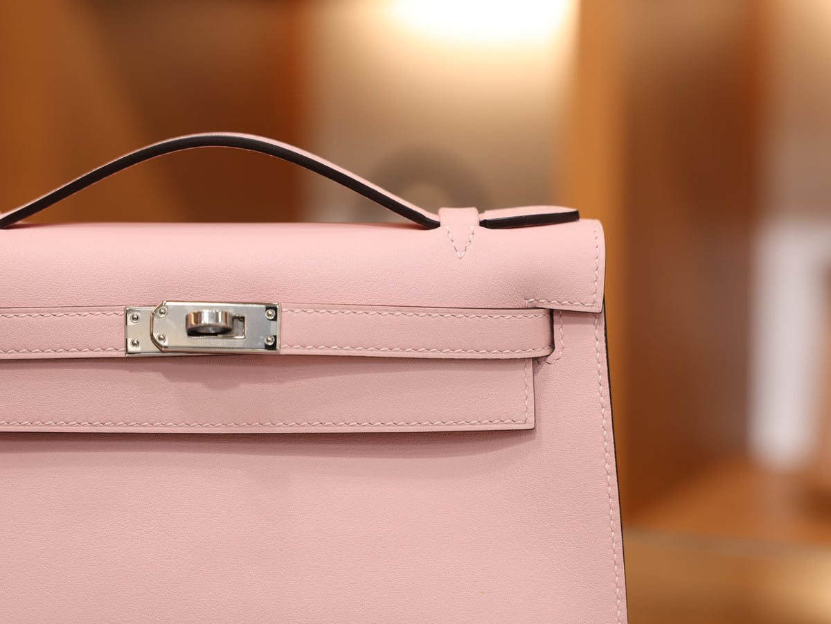 Kelly pochette swift rose sakura PHW