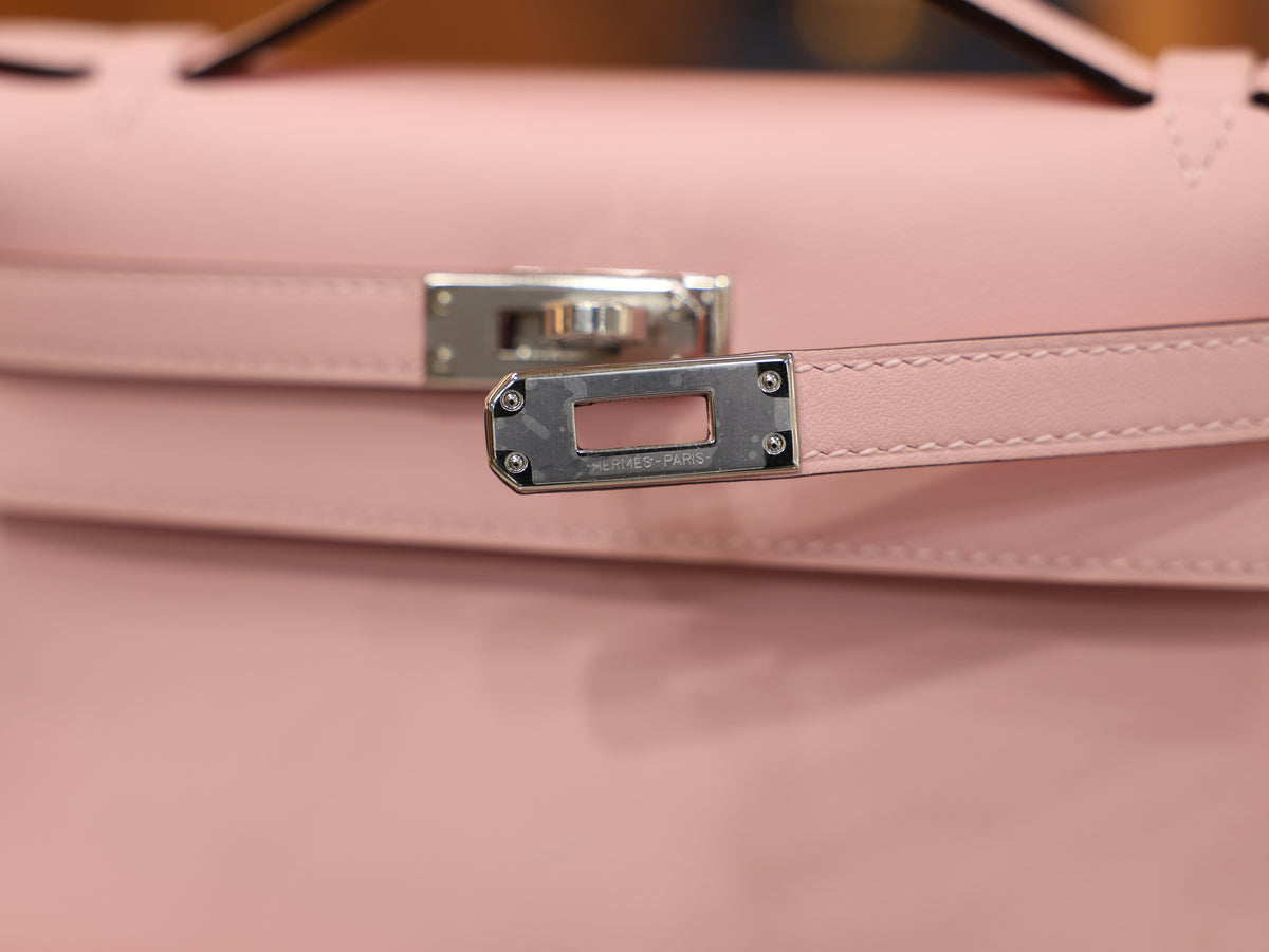 Kelly pochette swift rose sakura PHW
