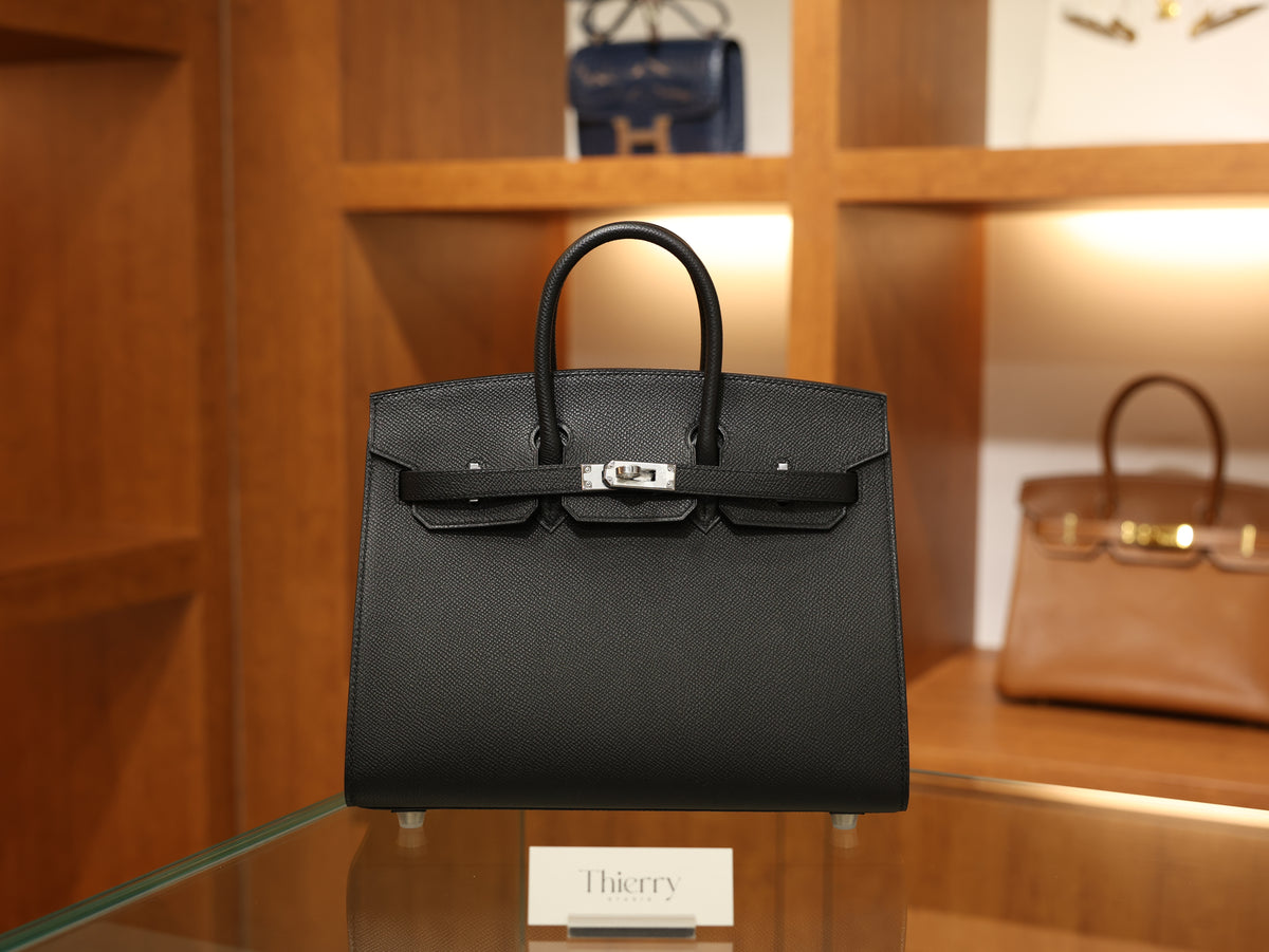 Birkin 25 epsom sellier black PHW
