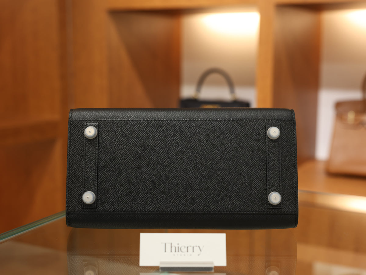 Birkin 25 epsom sellier black PHW