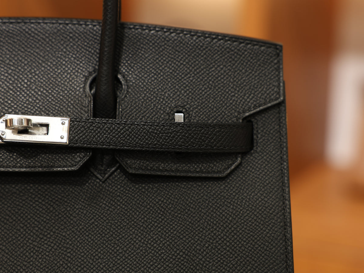 Birkin 25 epsom sellier black PHW
