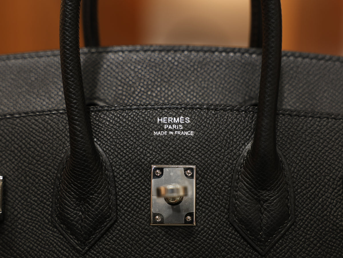 Birkin 25 epsom sellier black PHW