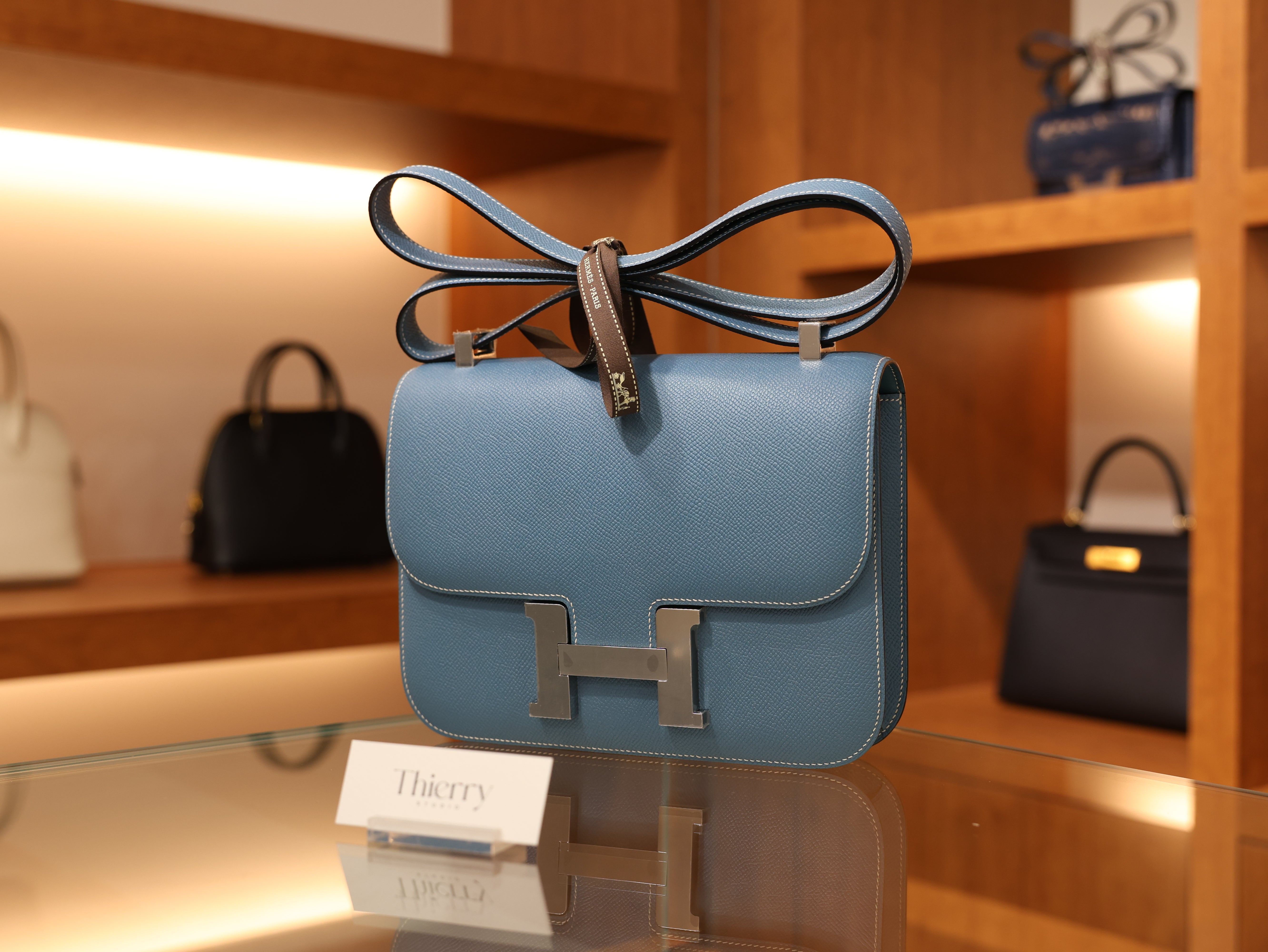 Constance 18 epsom blue jean PHW