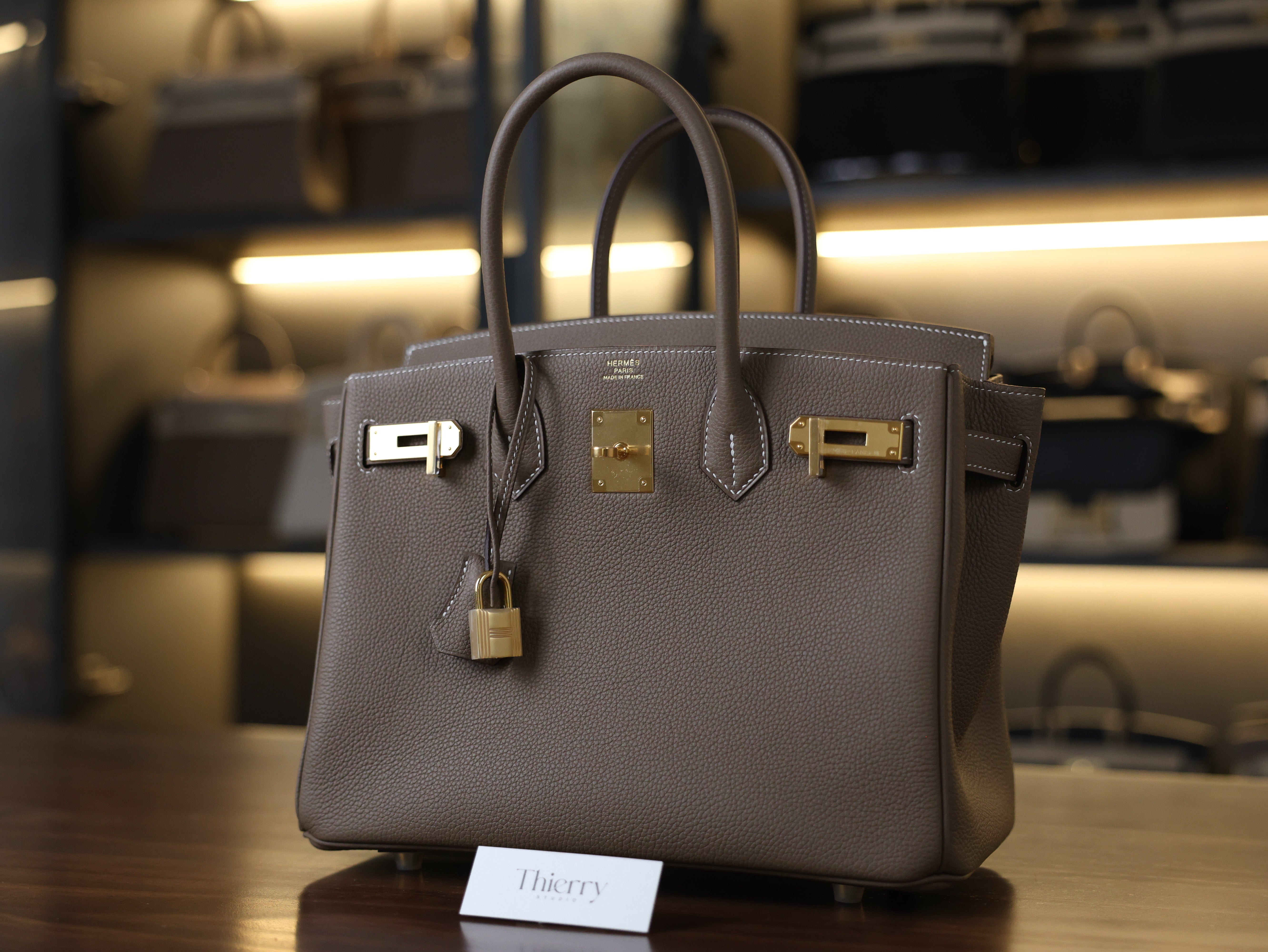 Birkin 30 togo etoupe GHW