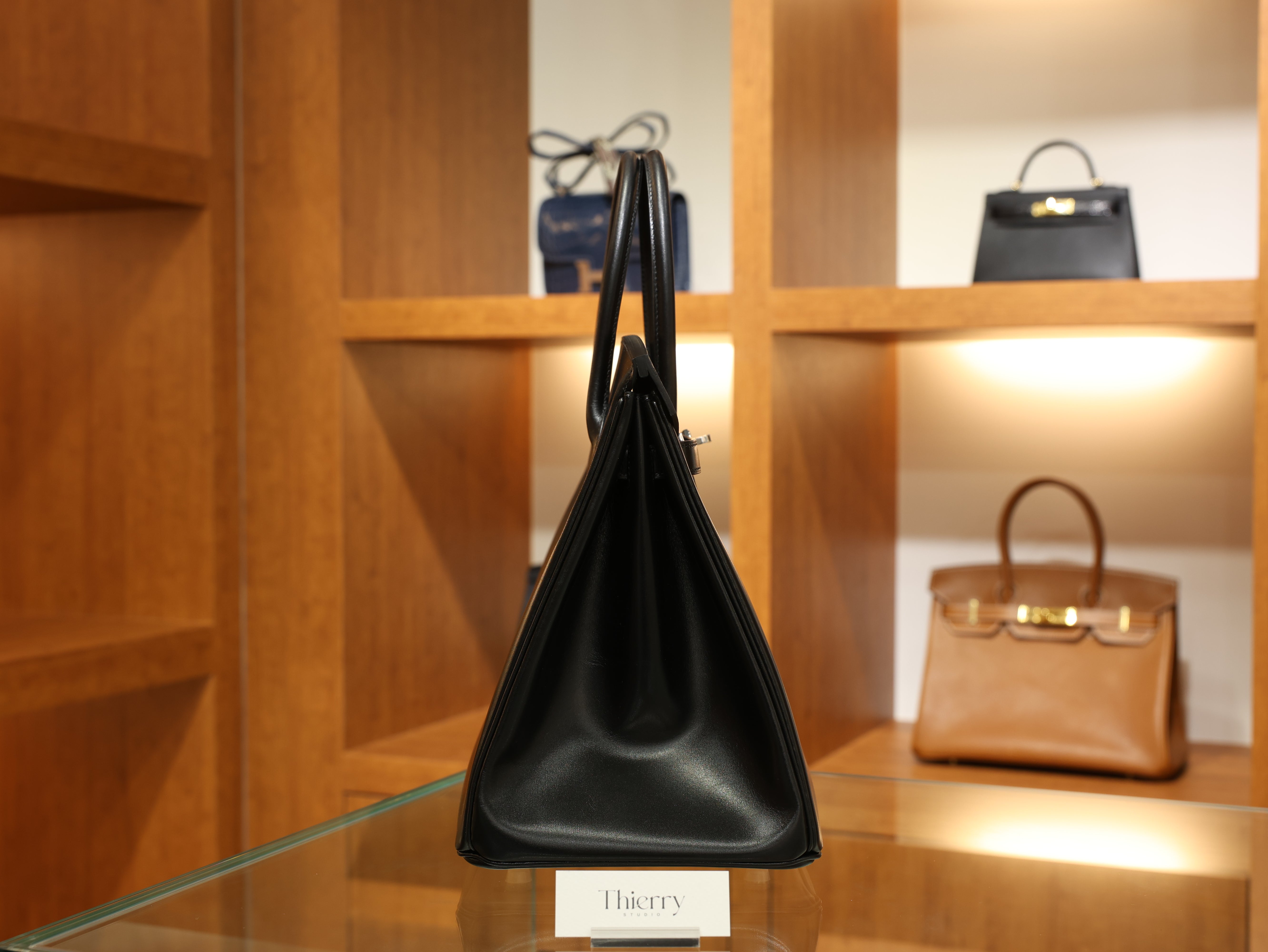 Birkin 35 box black PHW