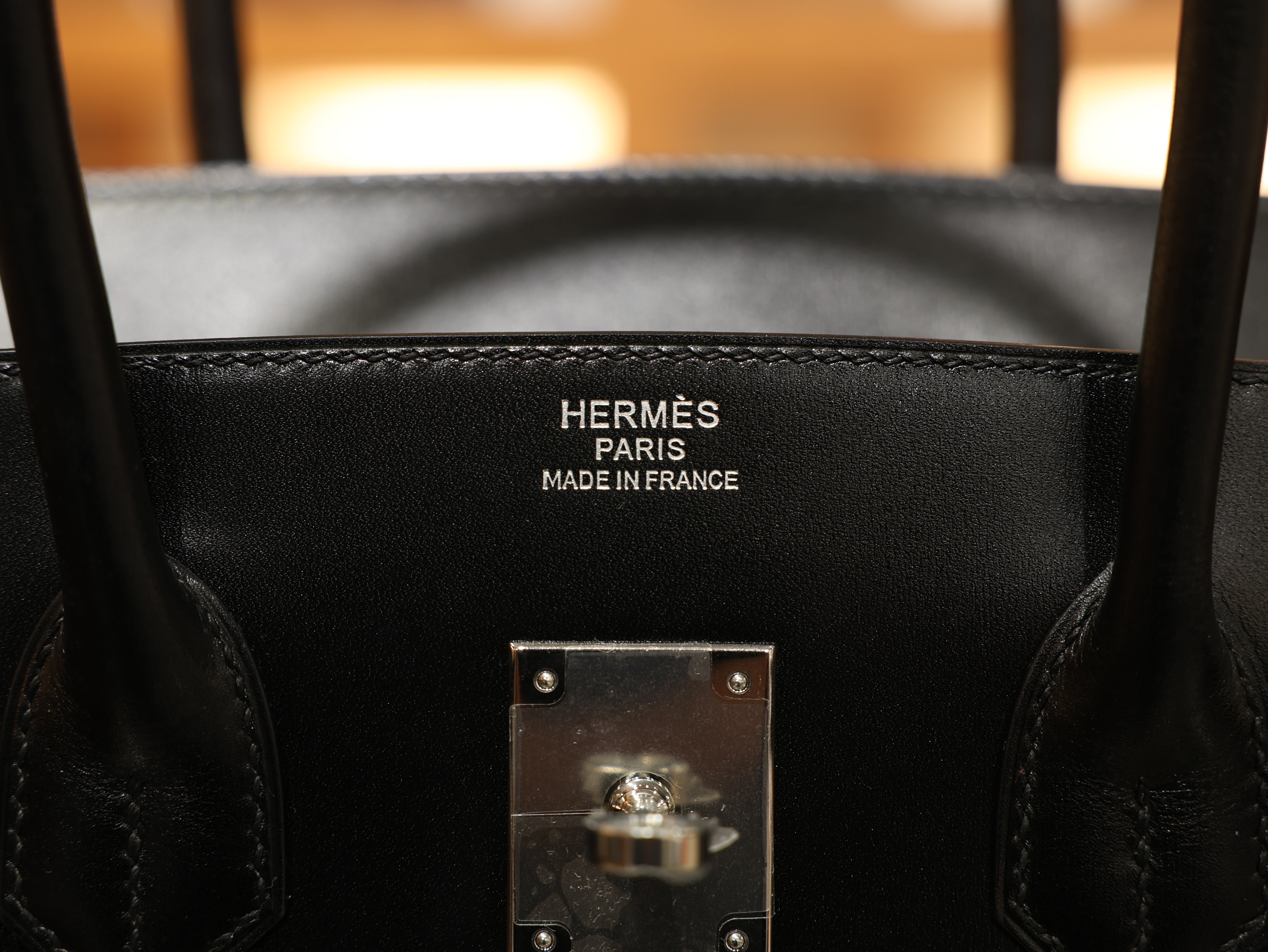 Birkin 35 box black PHW