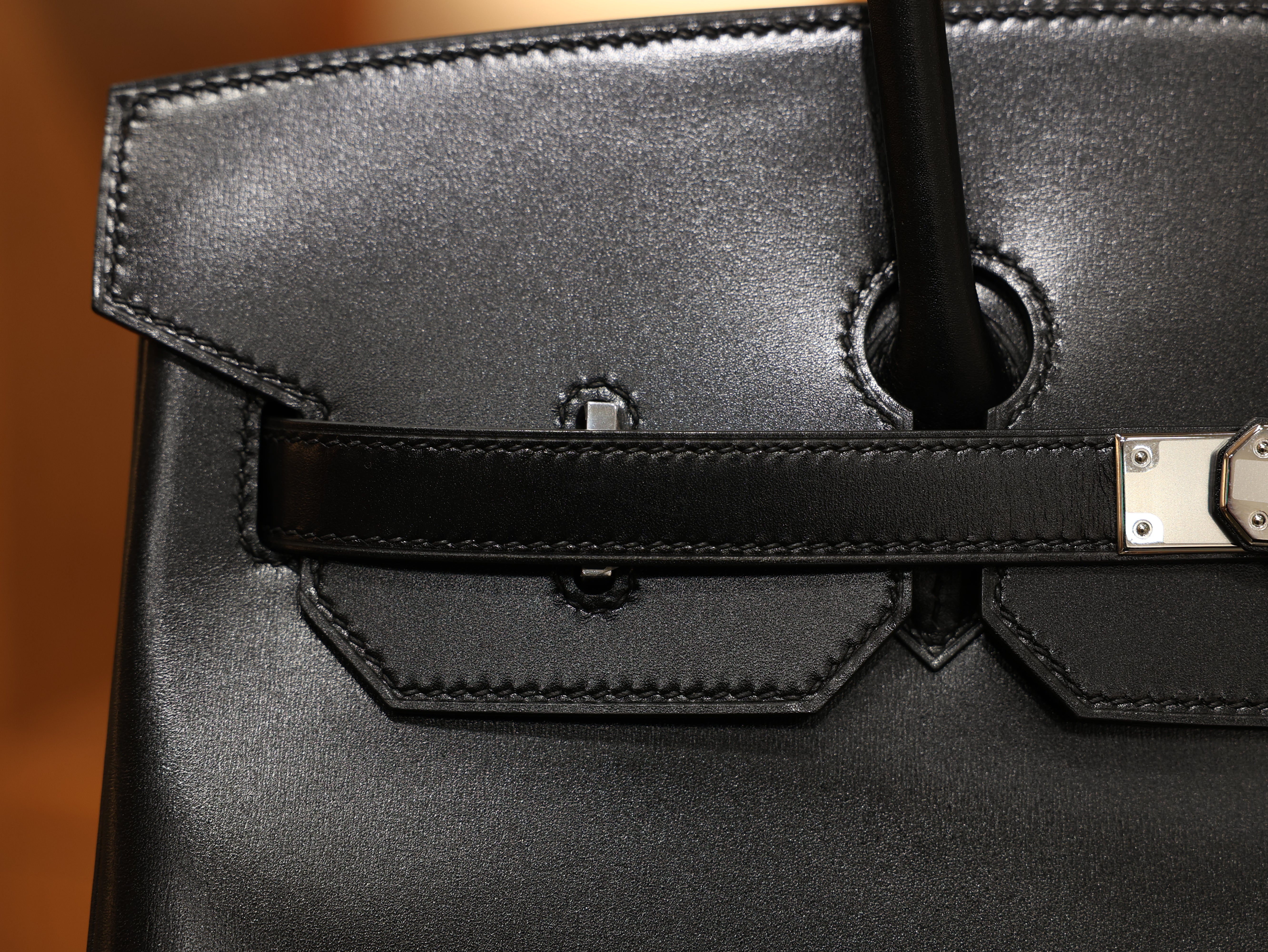 Birkin 35 box black PHW