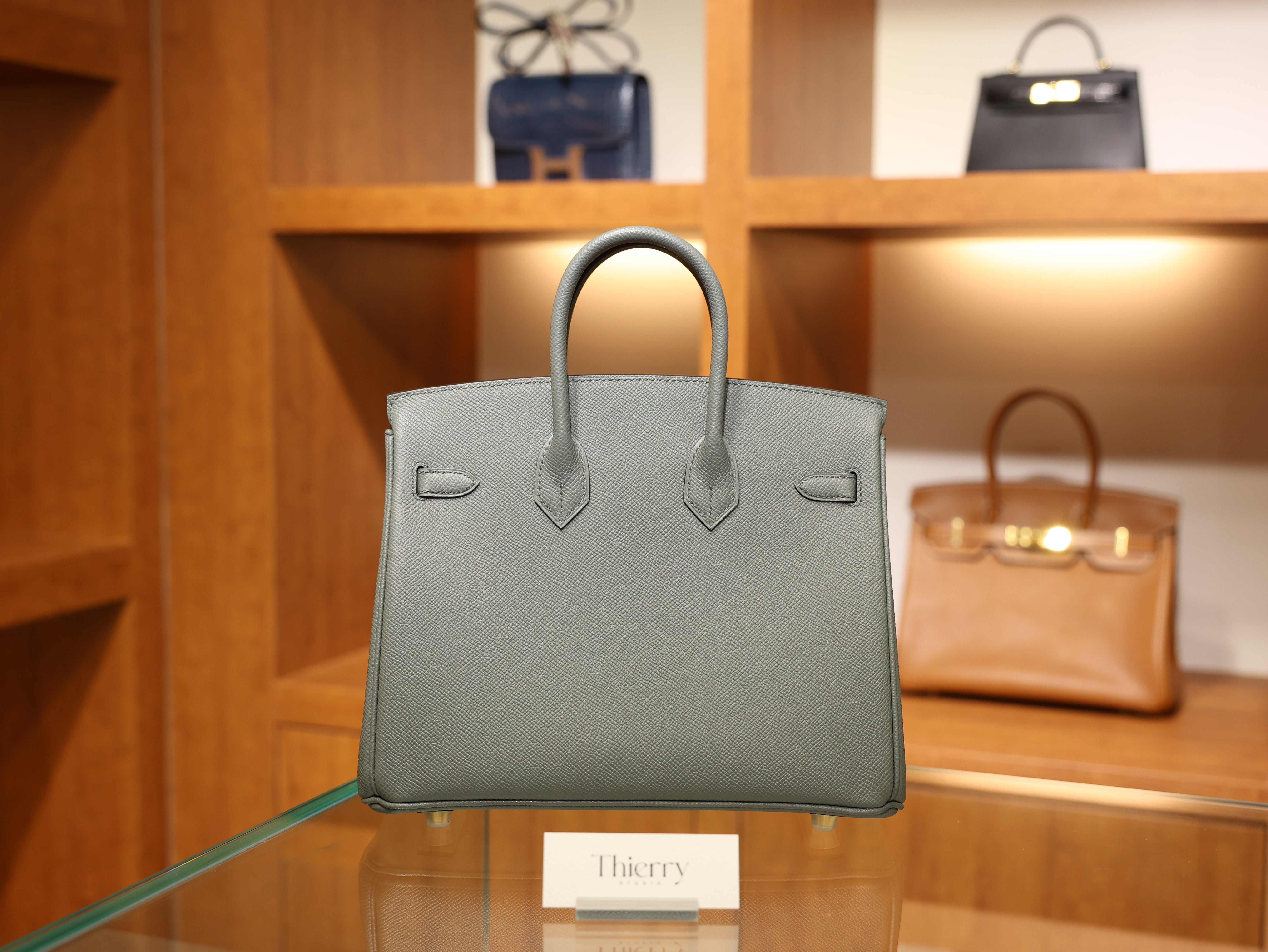 Birkin 25 togo vert amande GHW