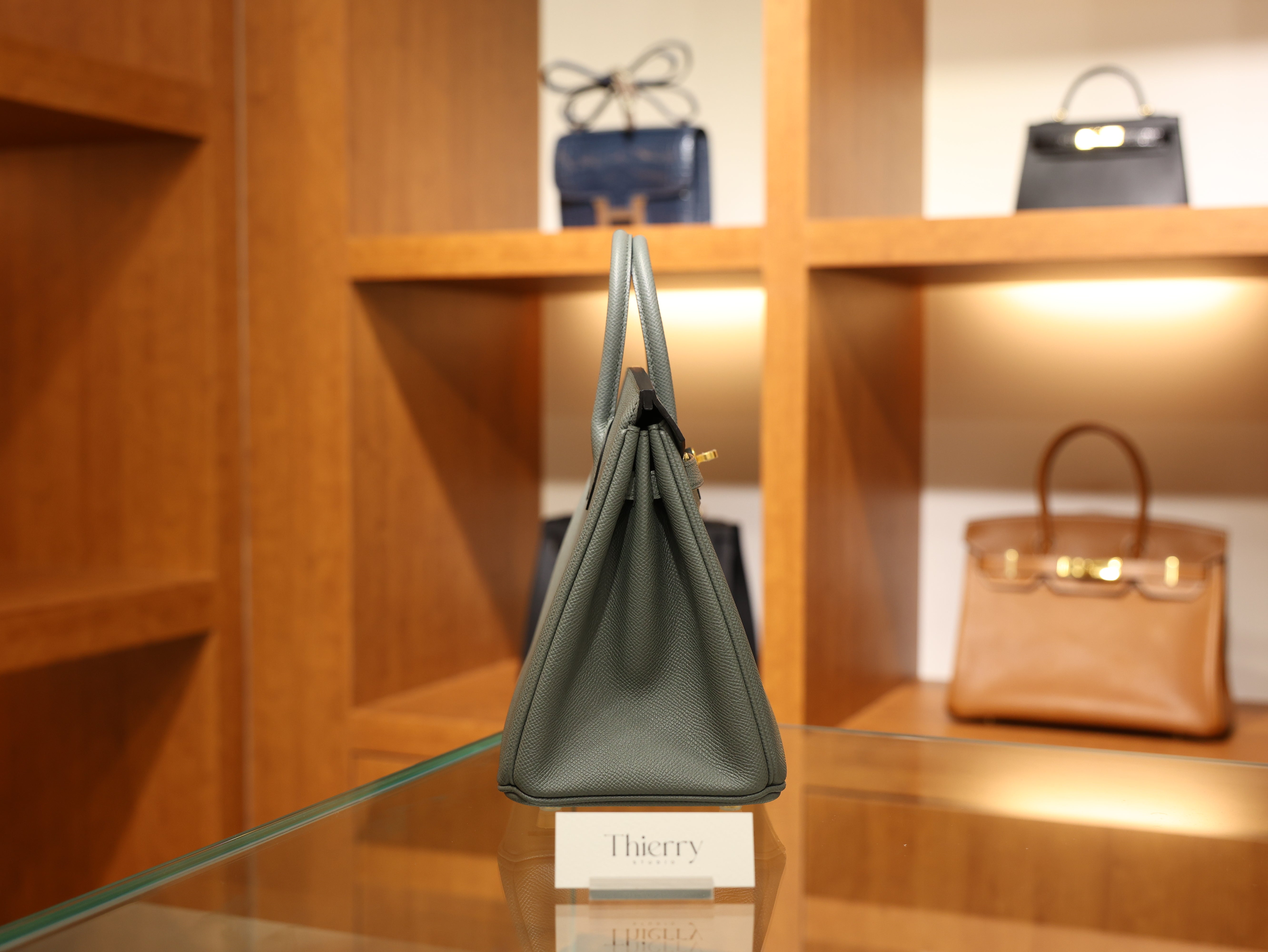 Birkin 25 togo vert amande GHW