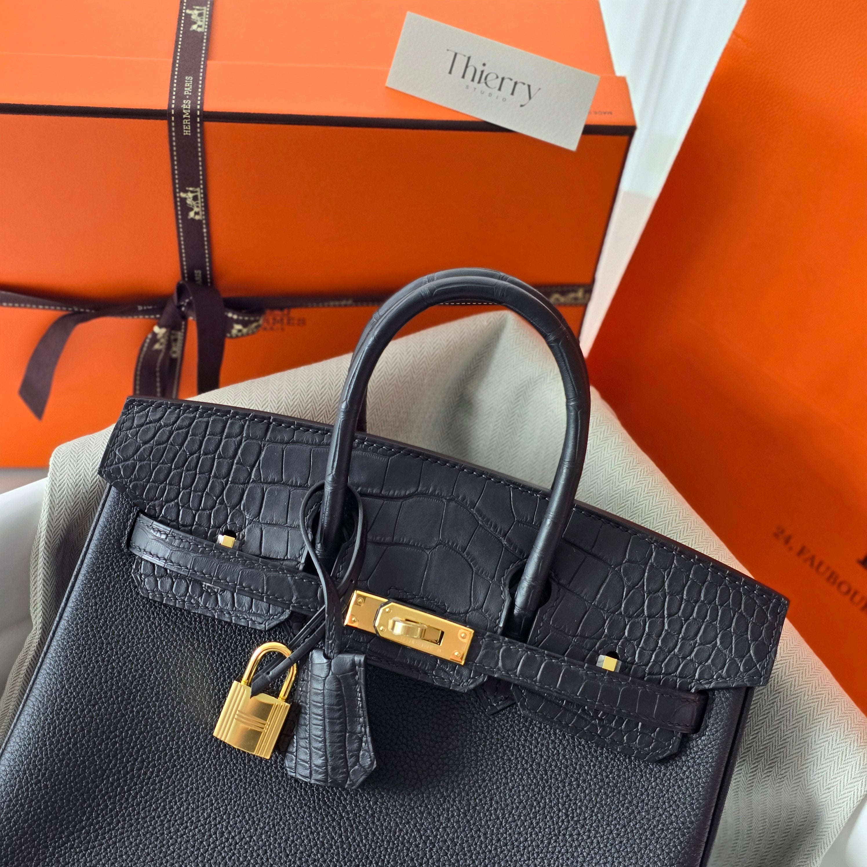 Birkin 25 togo touch matt black GHW