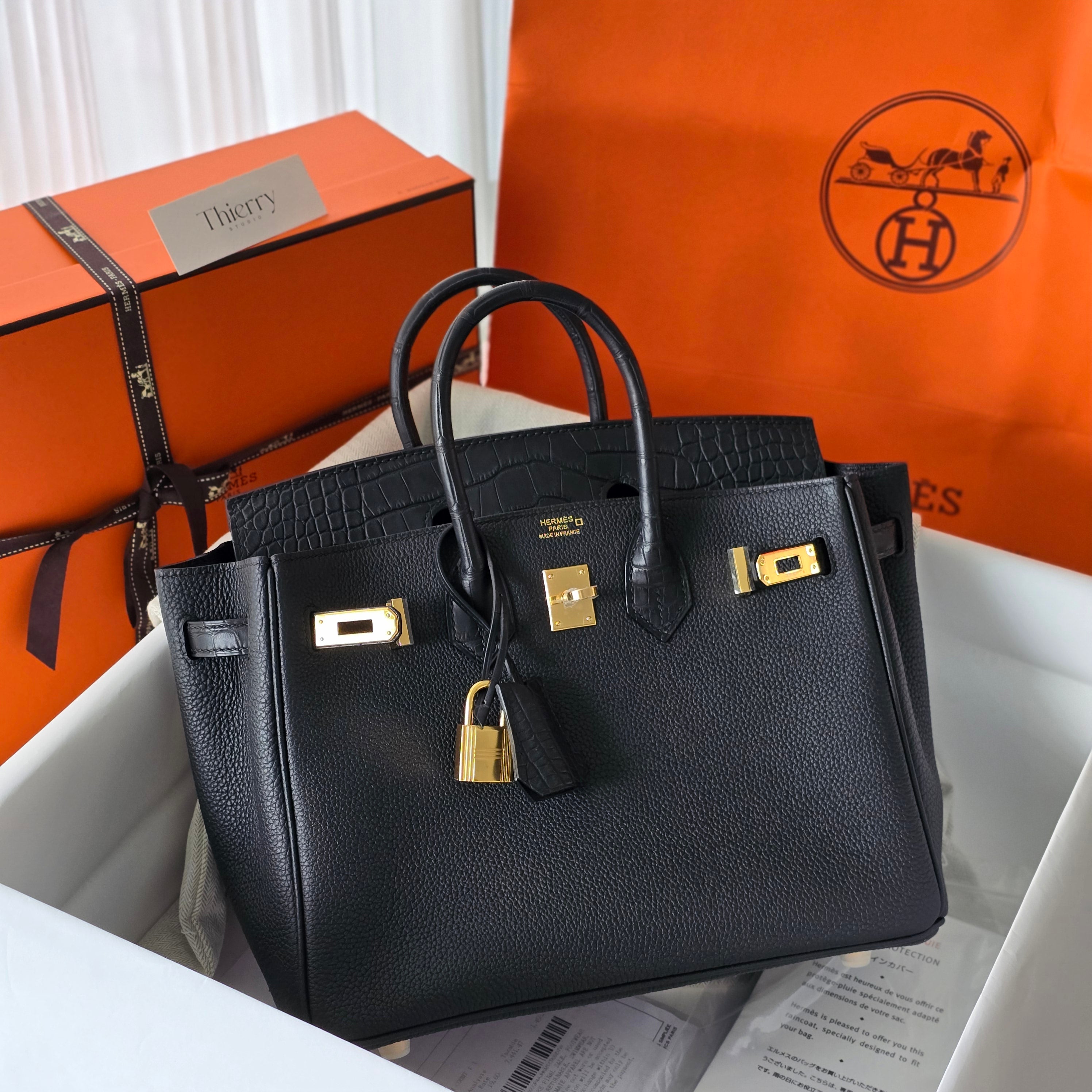 Birkin 25 togo touch matt black GHW