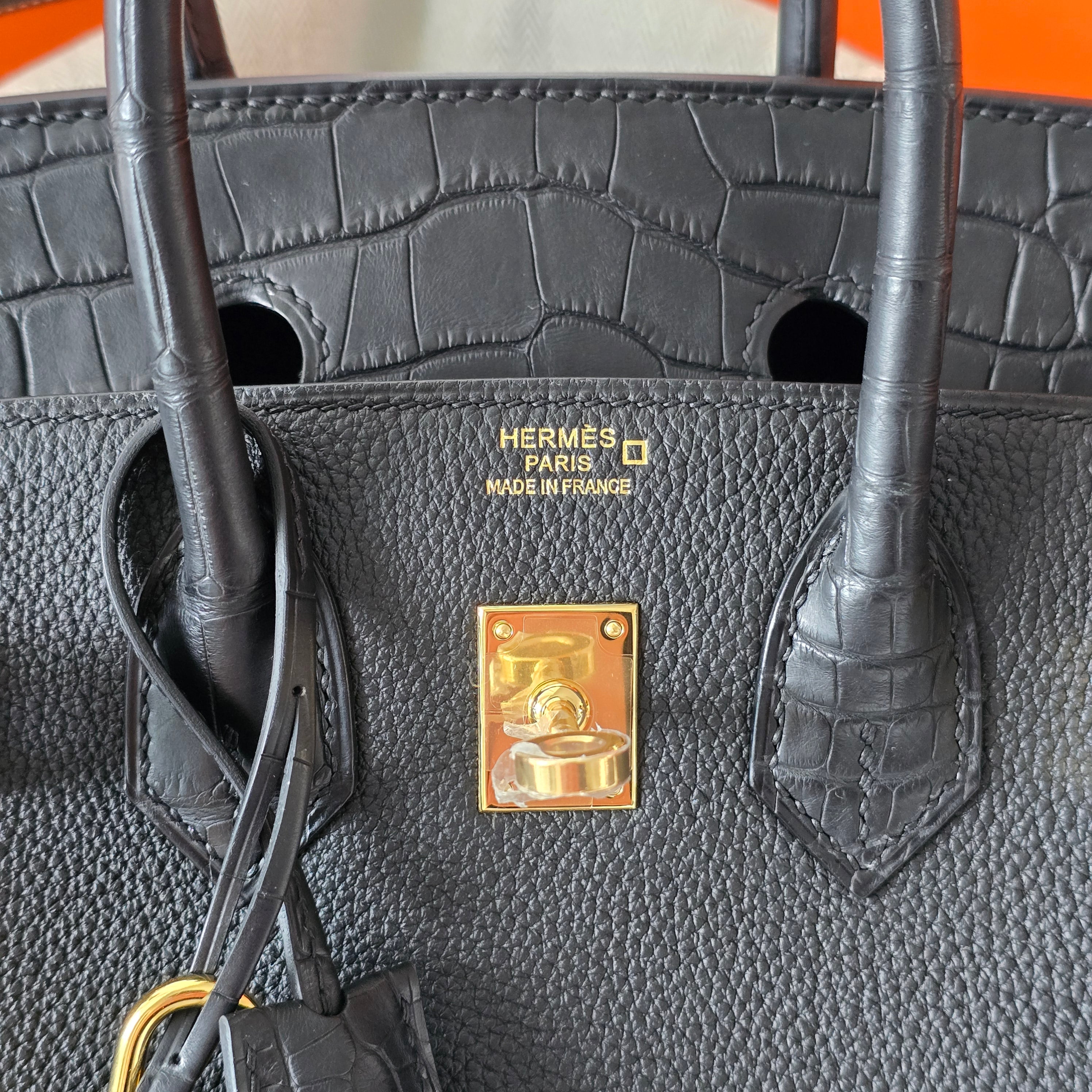 Birkin 25 togo touch matt black GHW