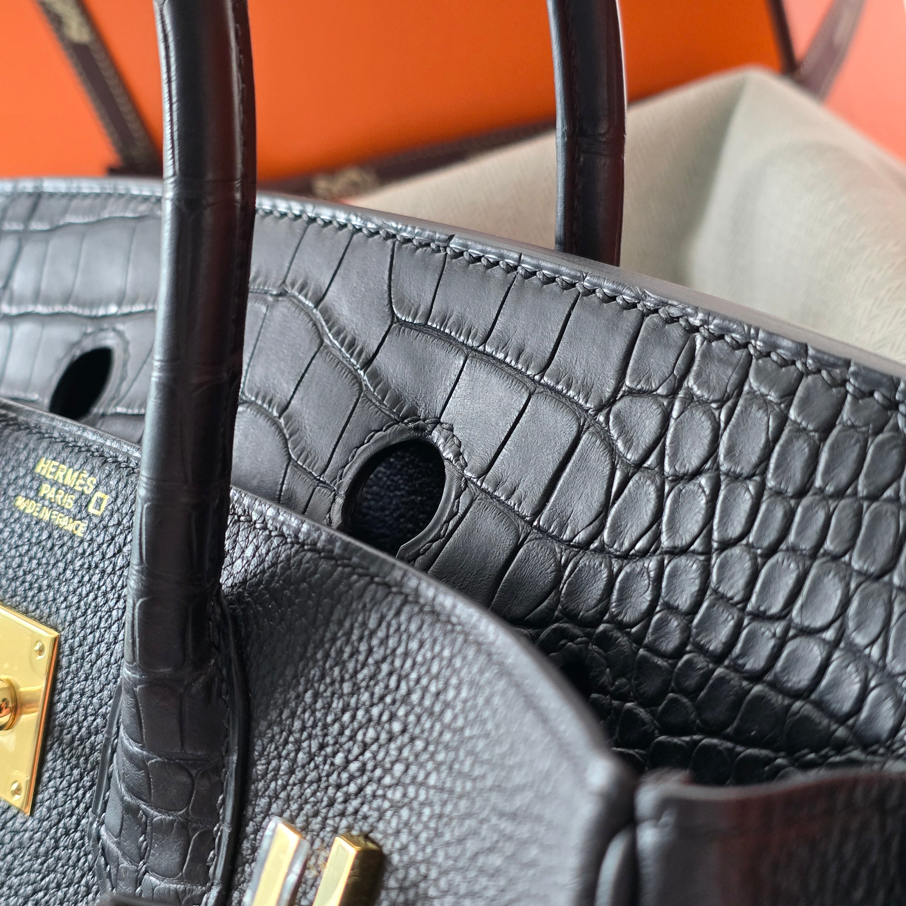 Birkin 25 togo touch matt black GHW