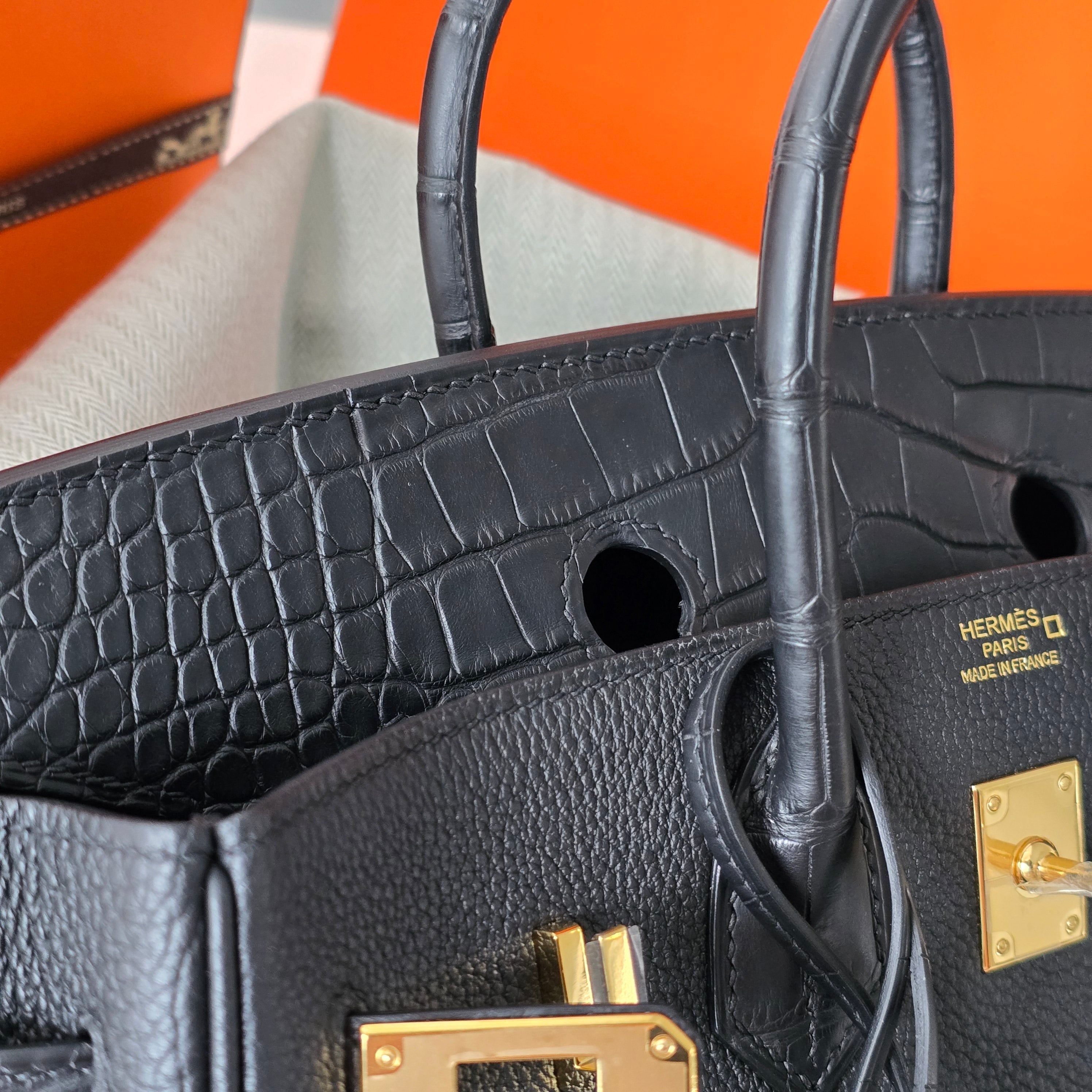 Birkin 25 togo touch matt black GHW