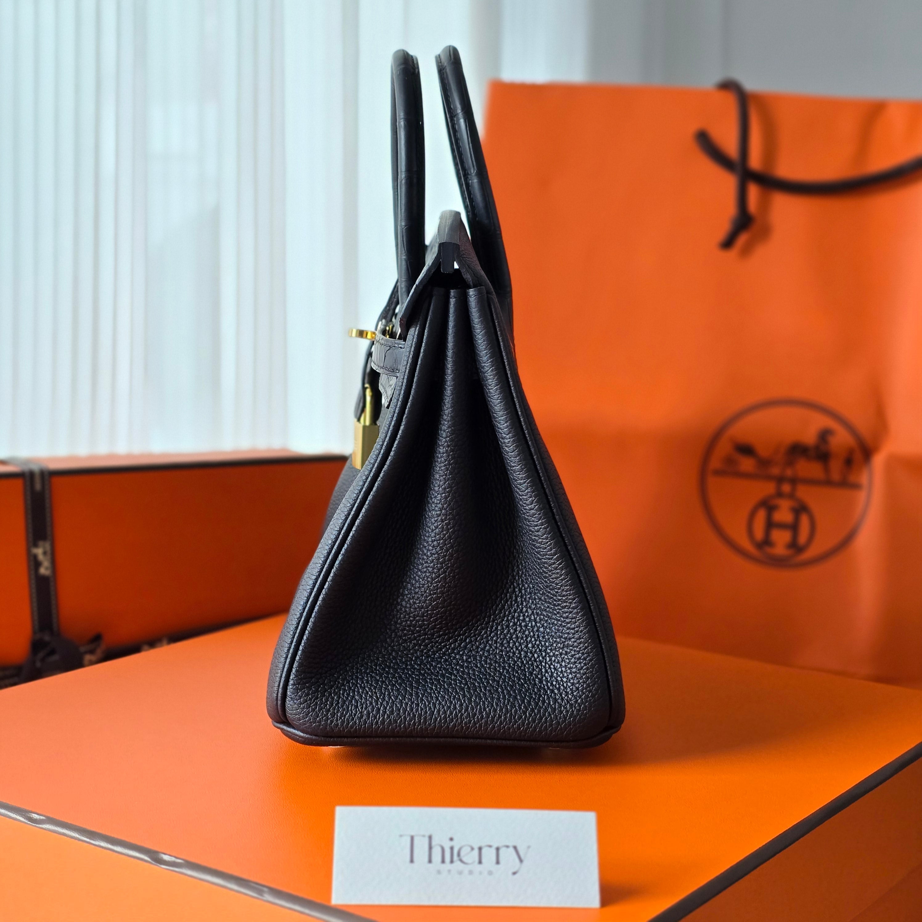 Birkin 25 togo touch matt black GHW