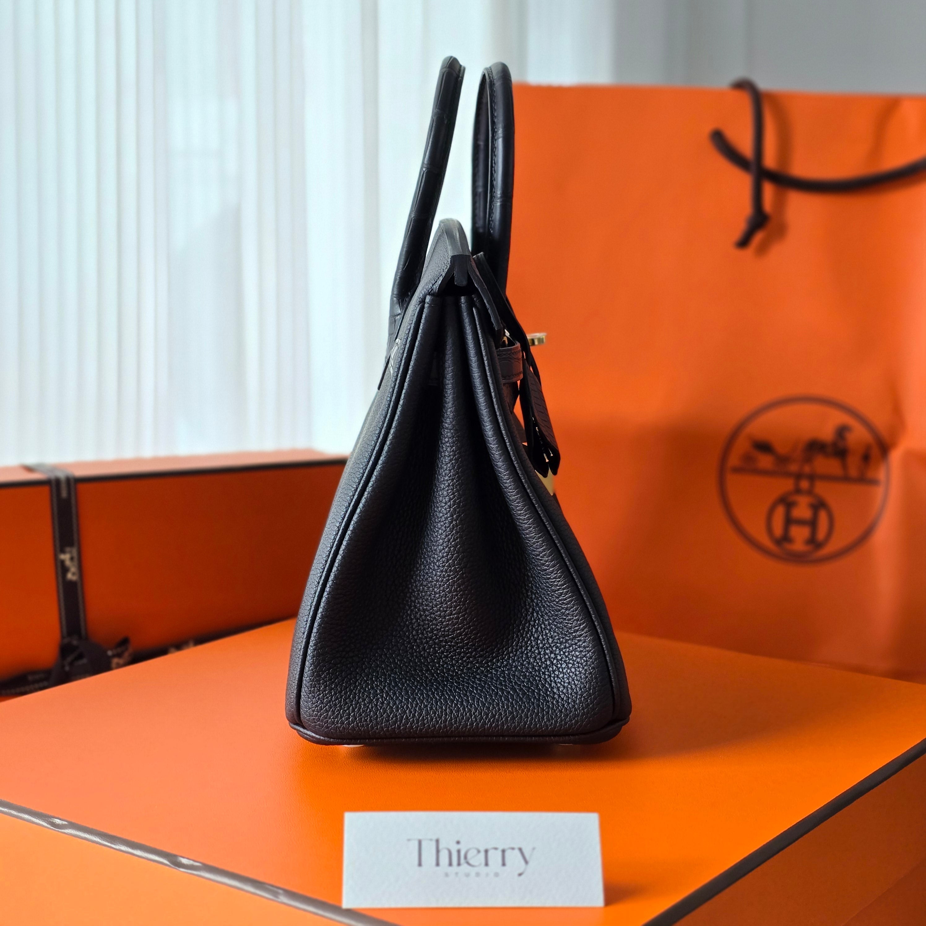 Birkin 25 togo touch matt black GHW