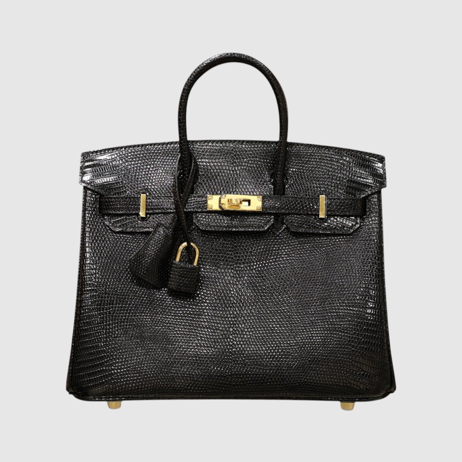Birkin 25 lizard black GHW