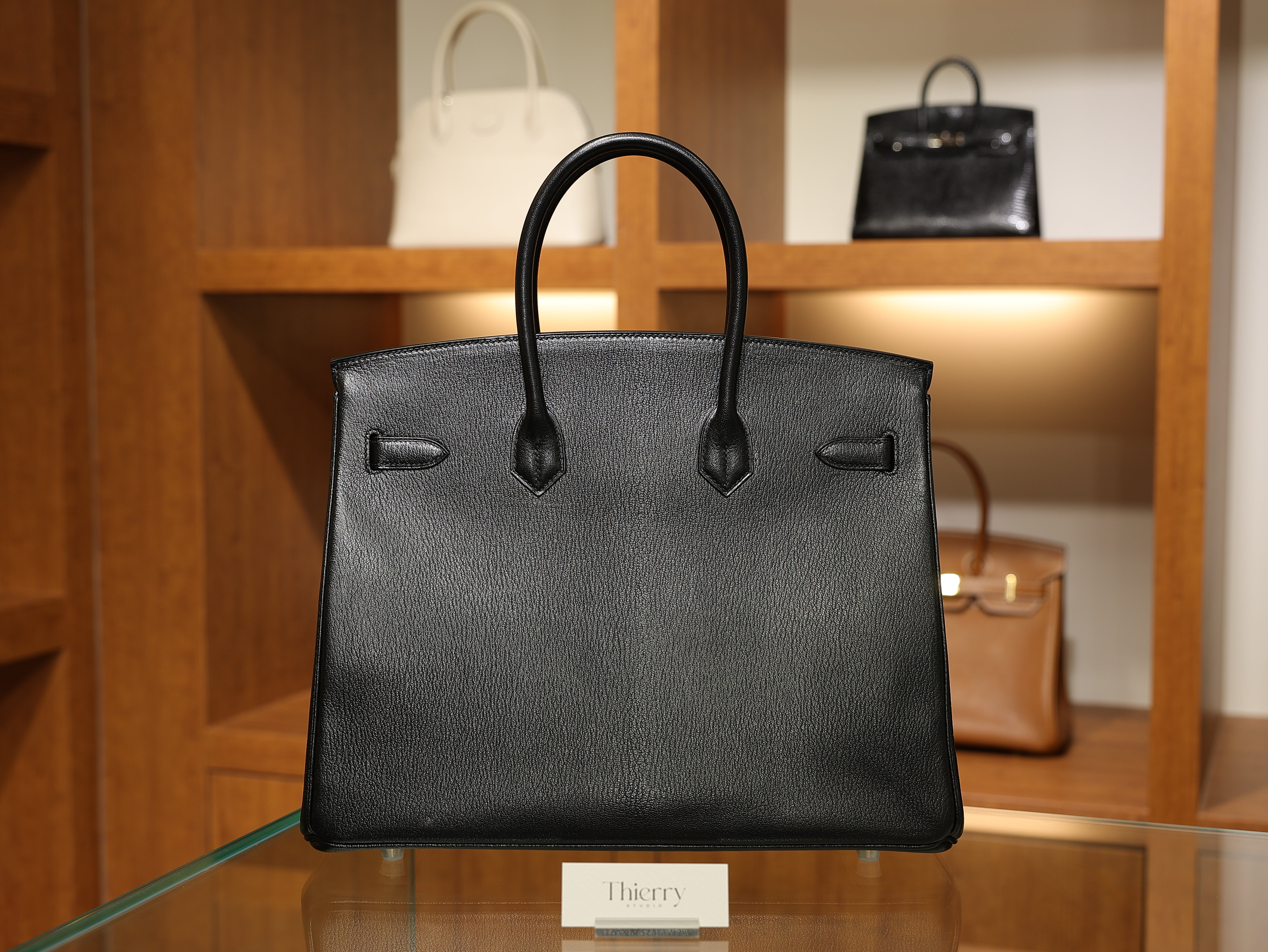 Birkin 35 chevre black PHW