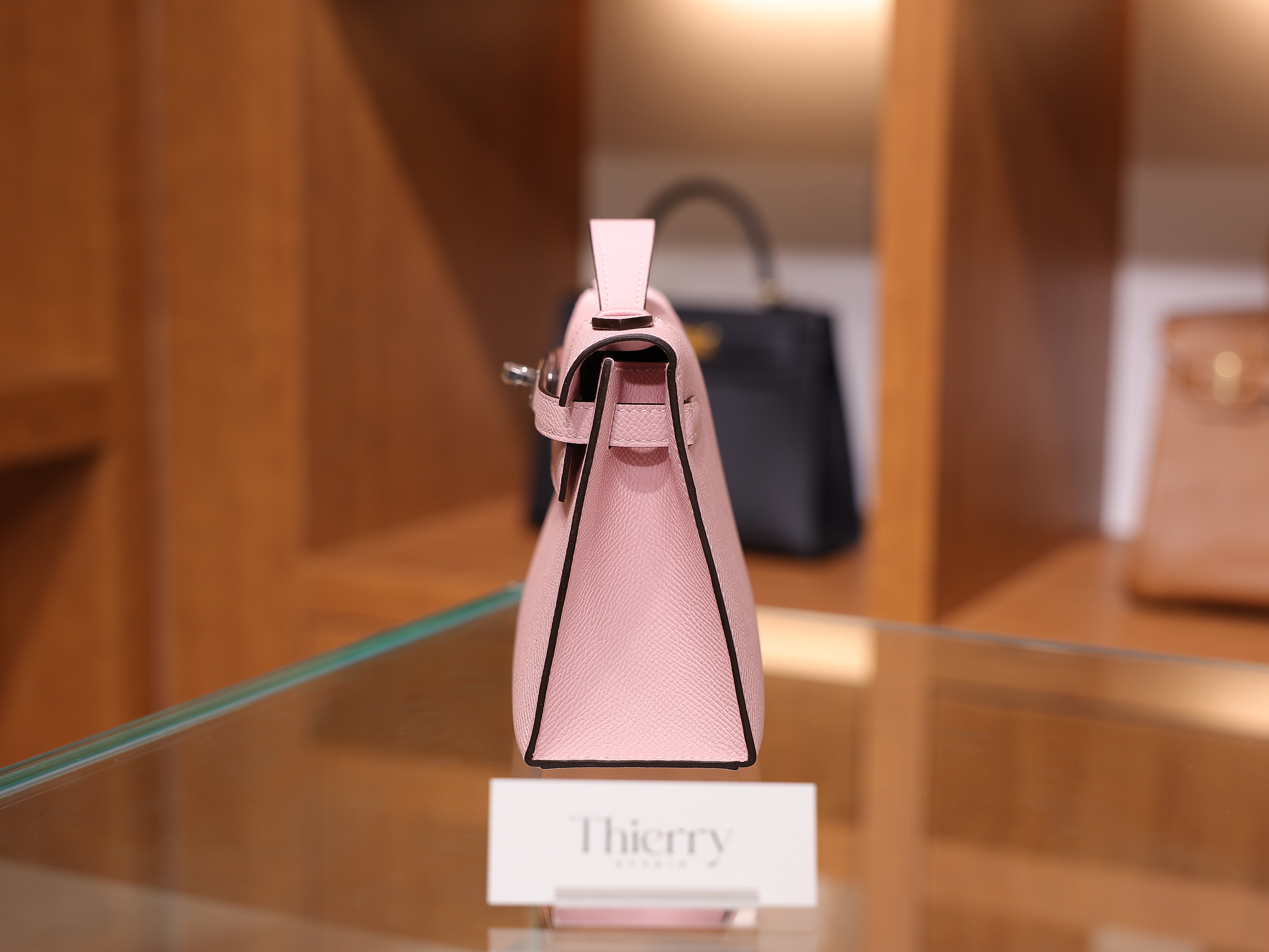 Kelly pochette epsom rose sakura PHW