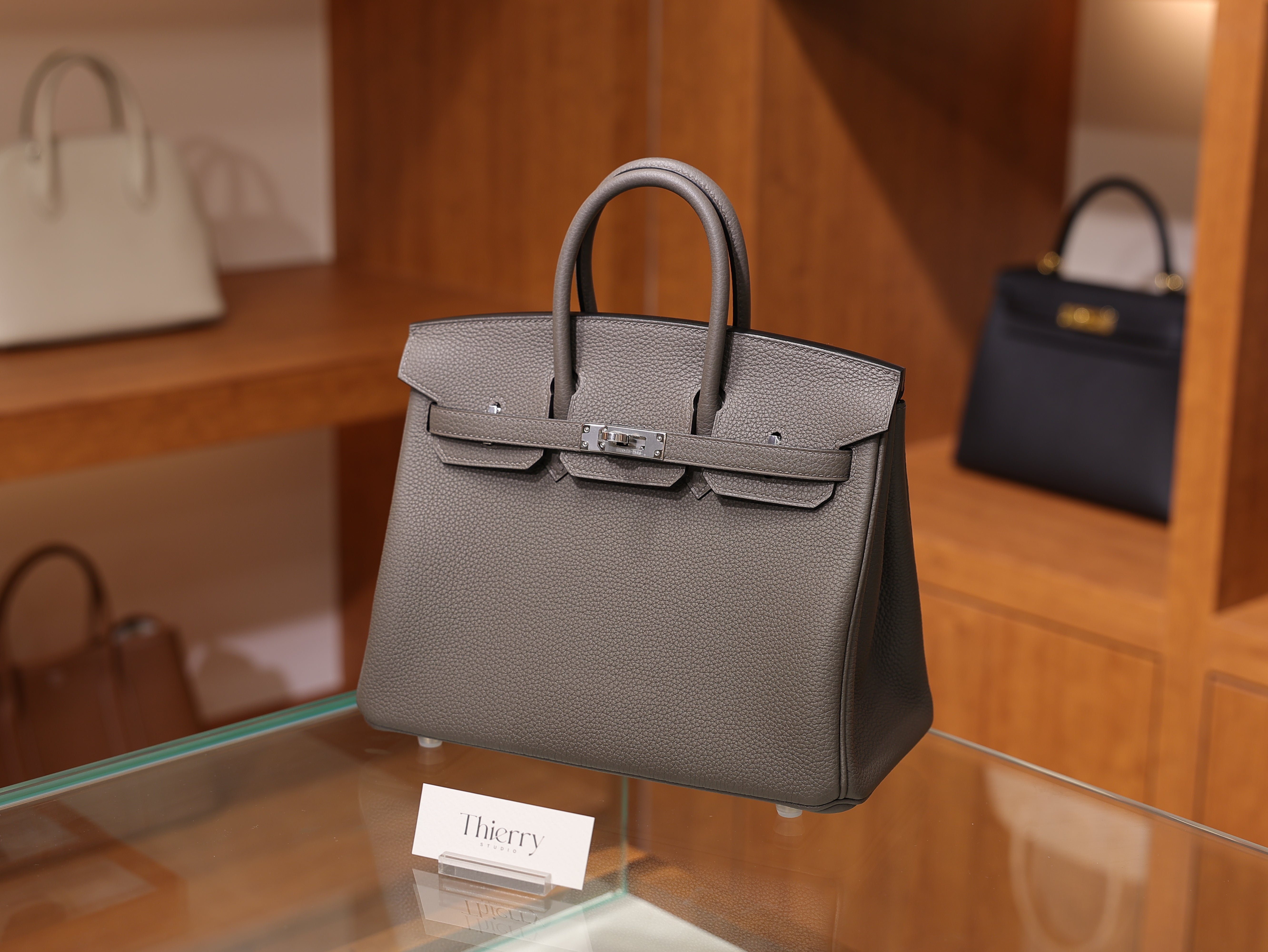 Birkin 25 togo etain PHW