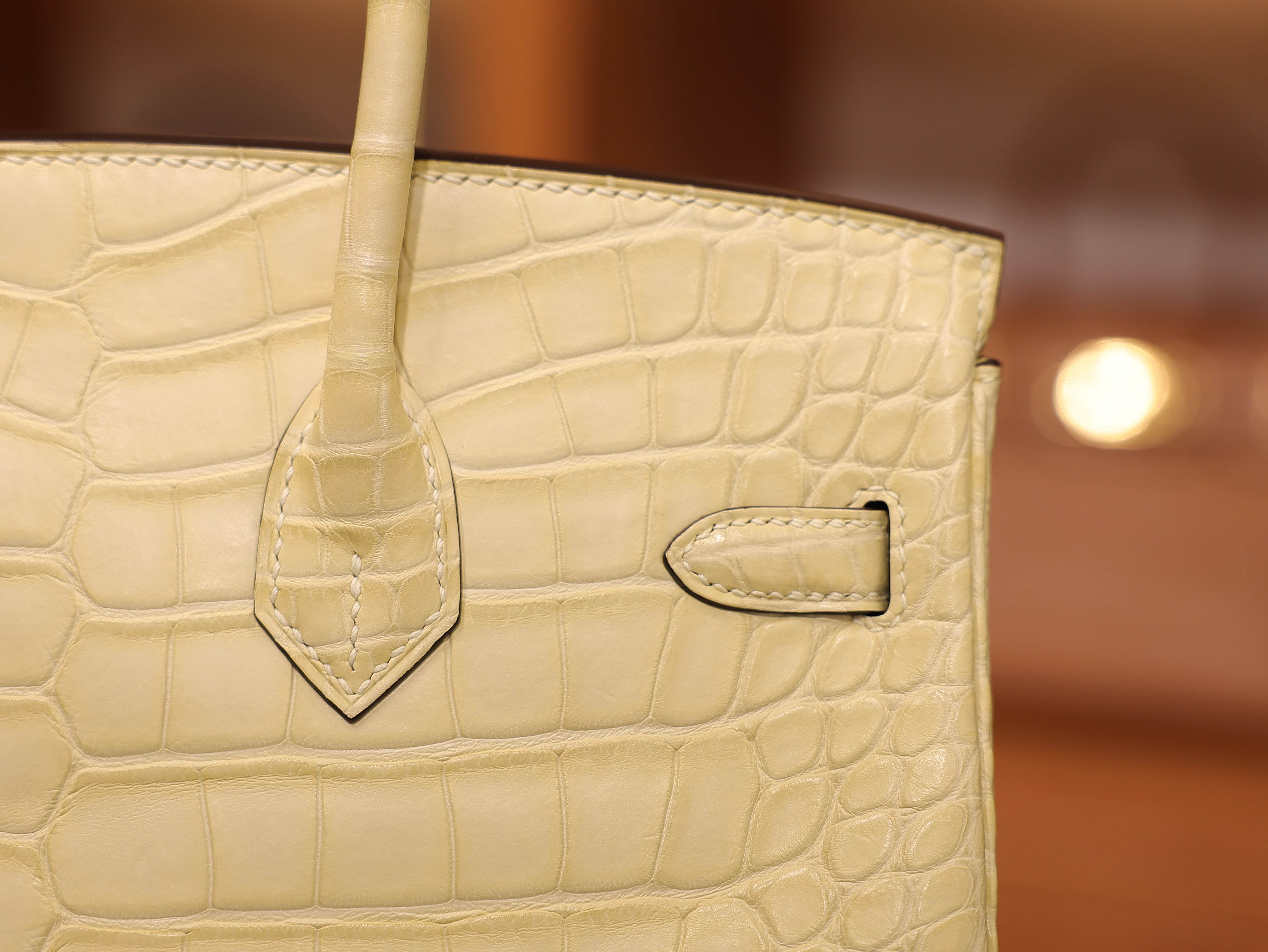 Birkin 25 matt alligator vanilla GHW