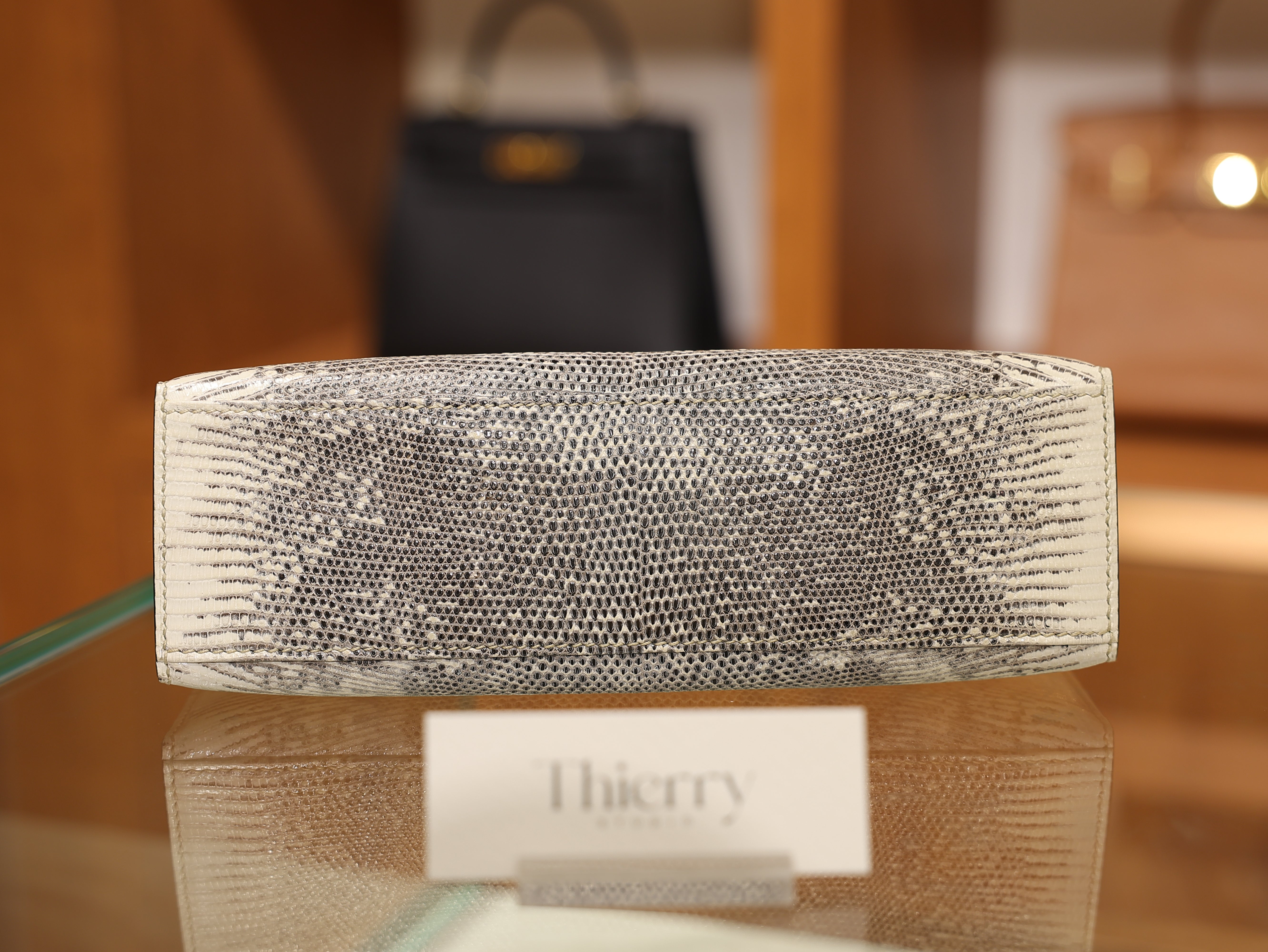 Kelly pochette lizard ombre PHW
