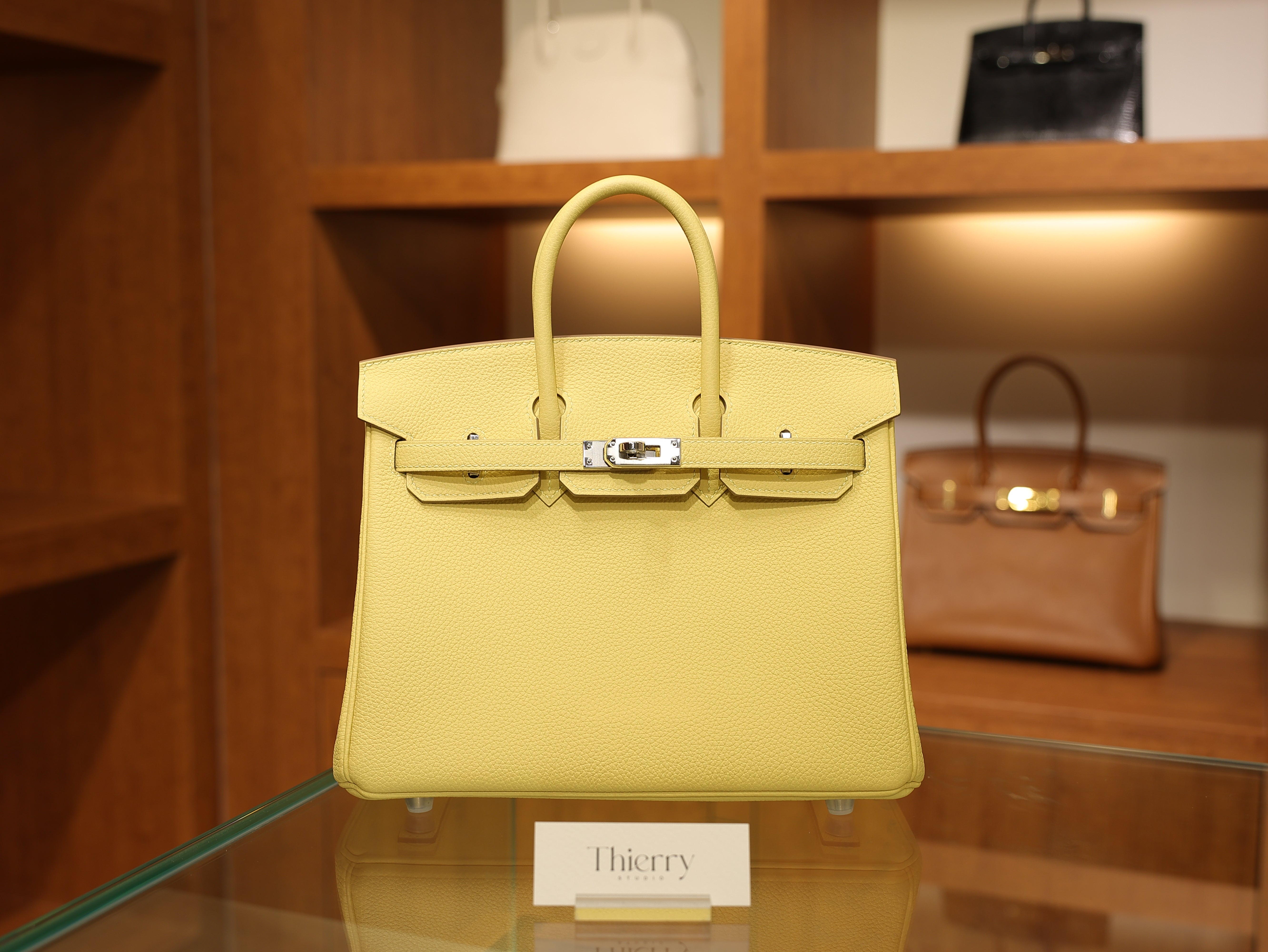 Birkin 25 togo jaune poussin PHW