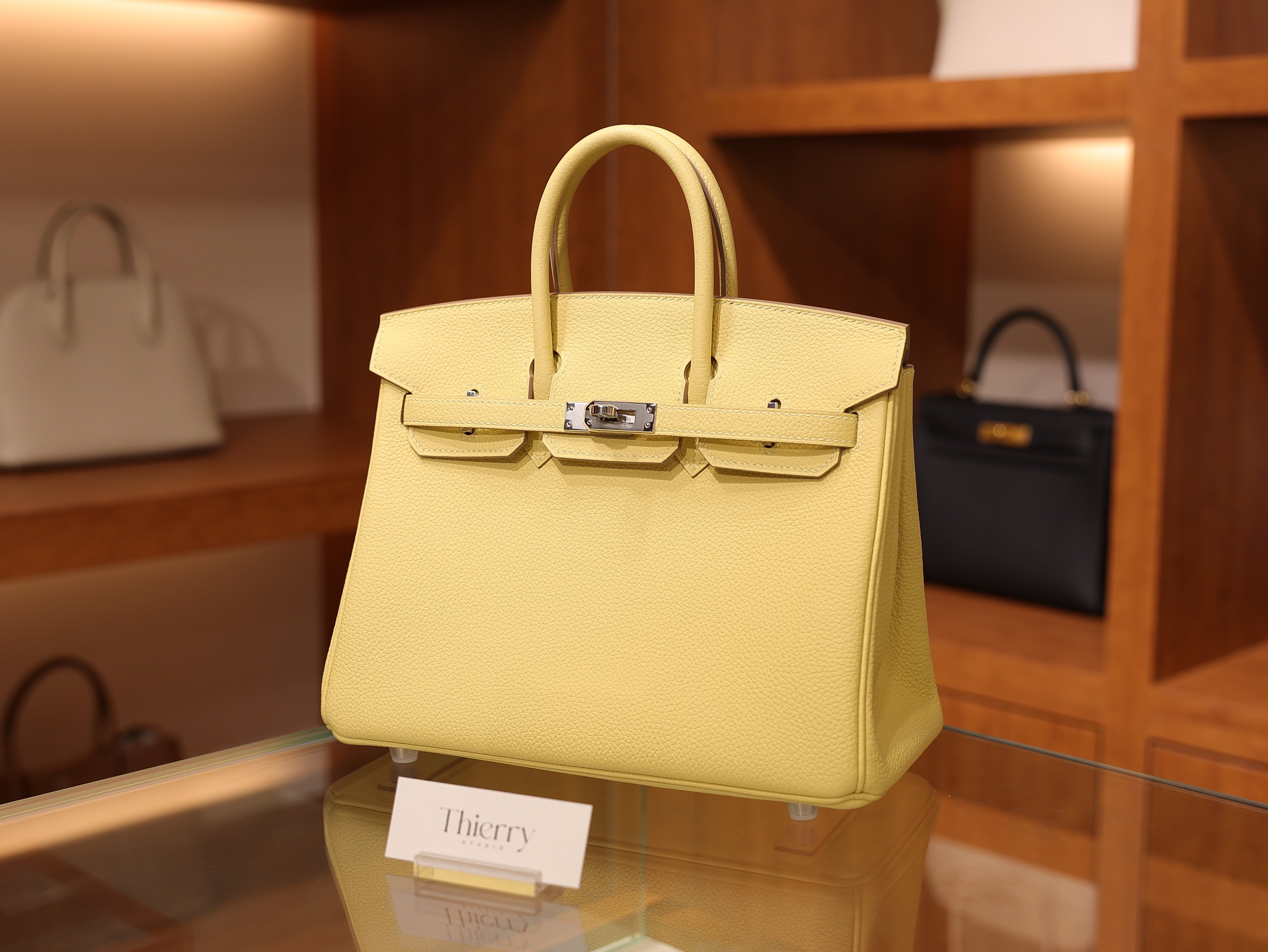 Birkin 25 togo jaune poussin PHW