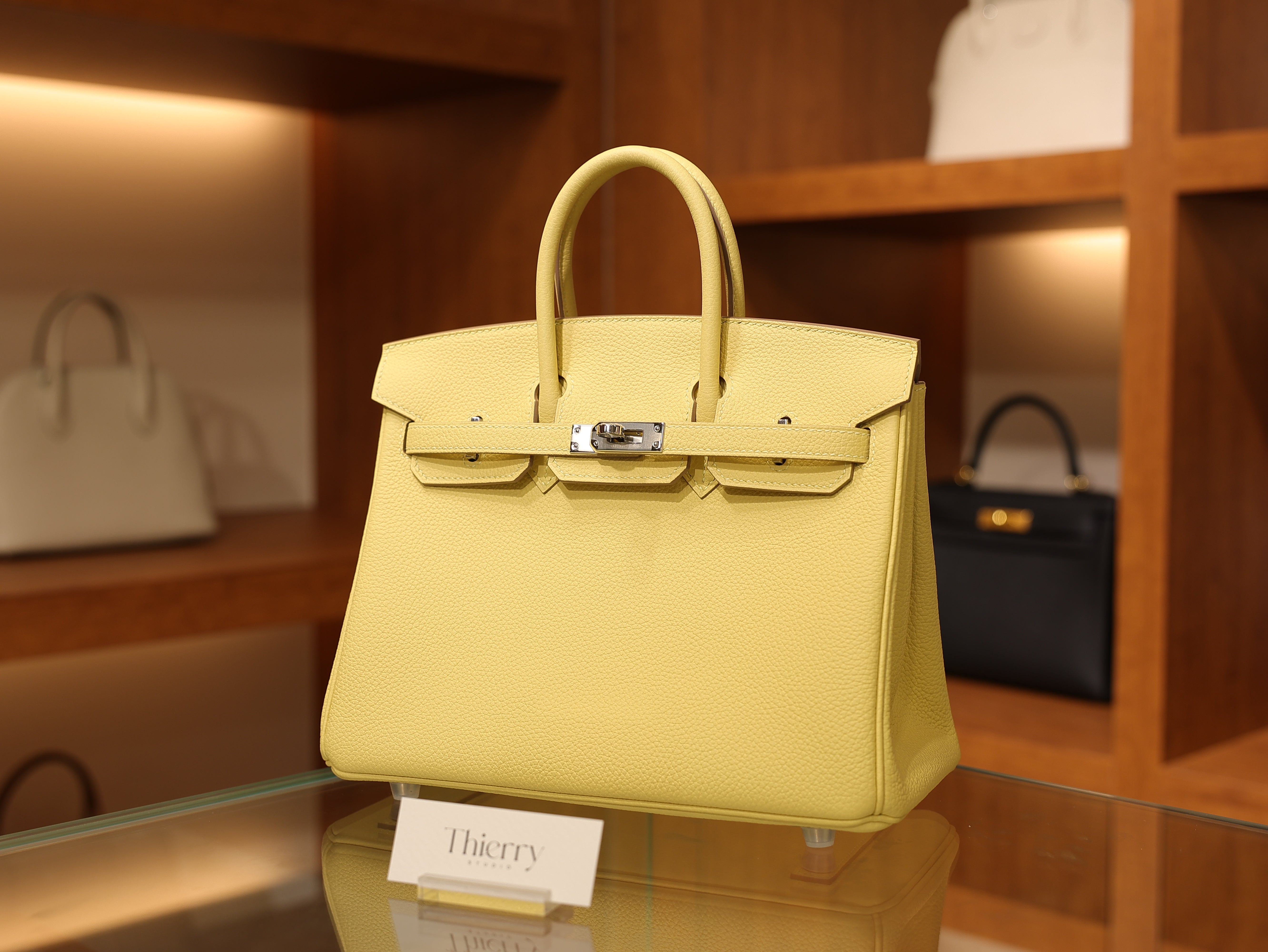 Birkin 25 togo jaune poussin PHW