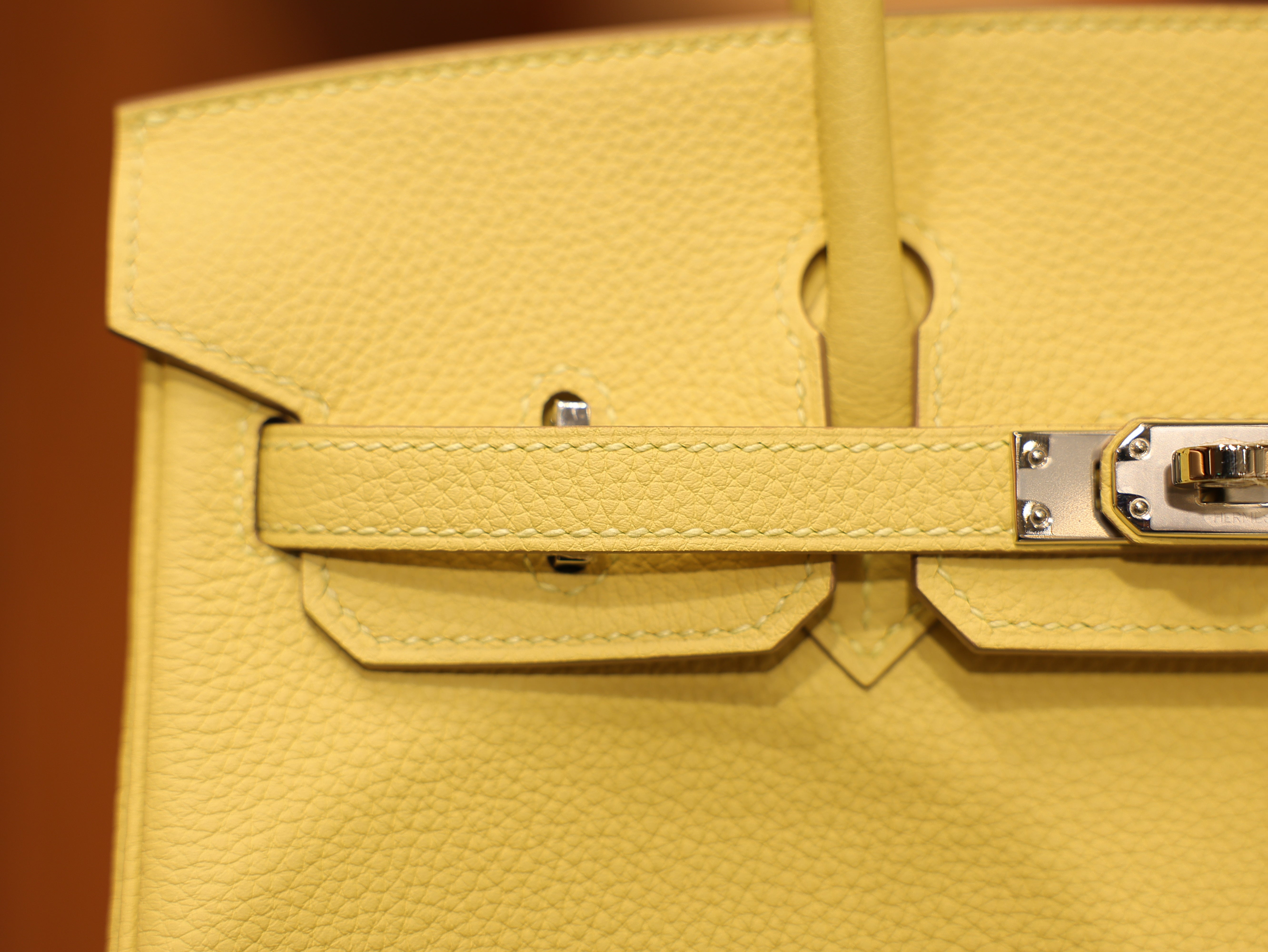 Birkin 25 togo jaune poussin PHW