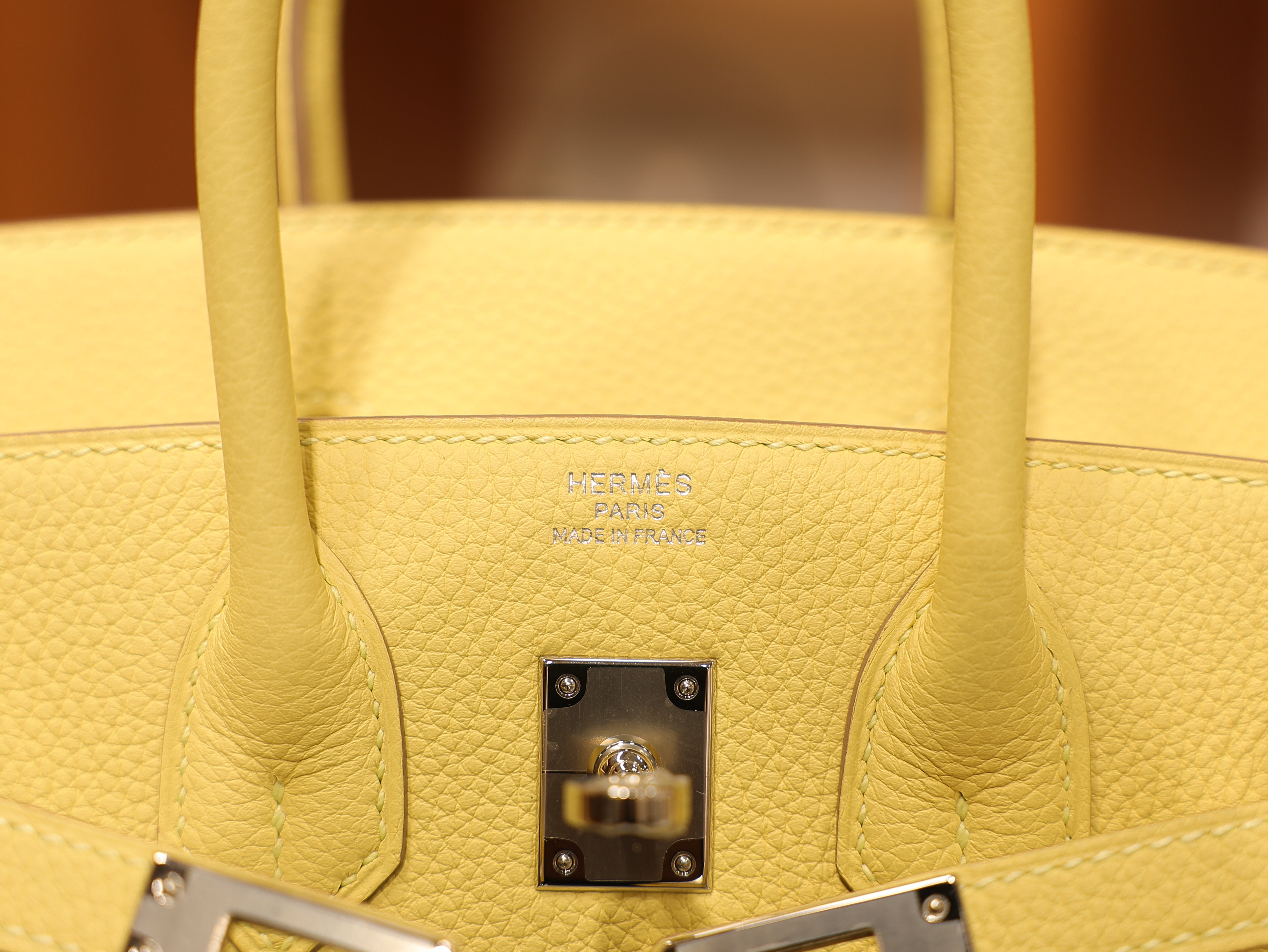 Birkin 25 togo jaune poussin PHW