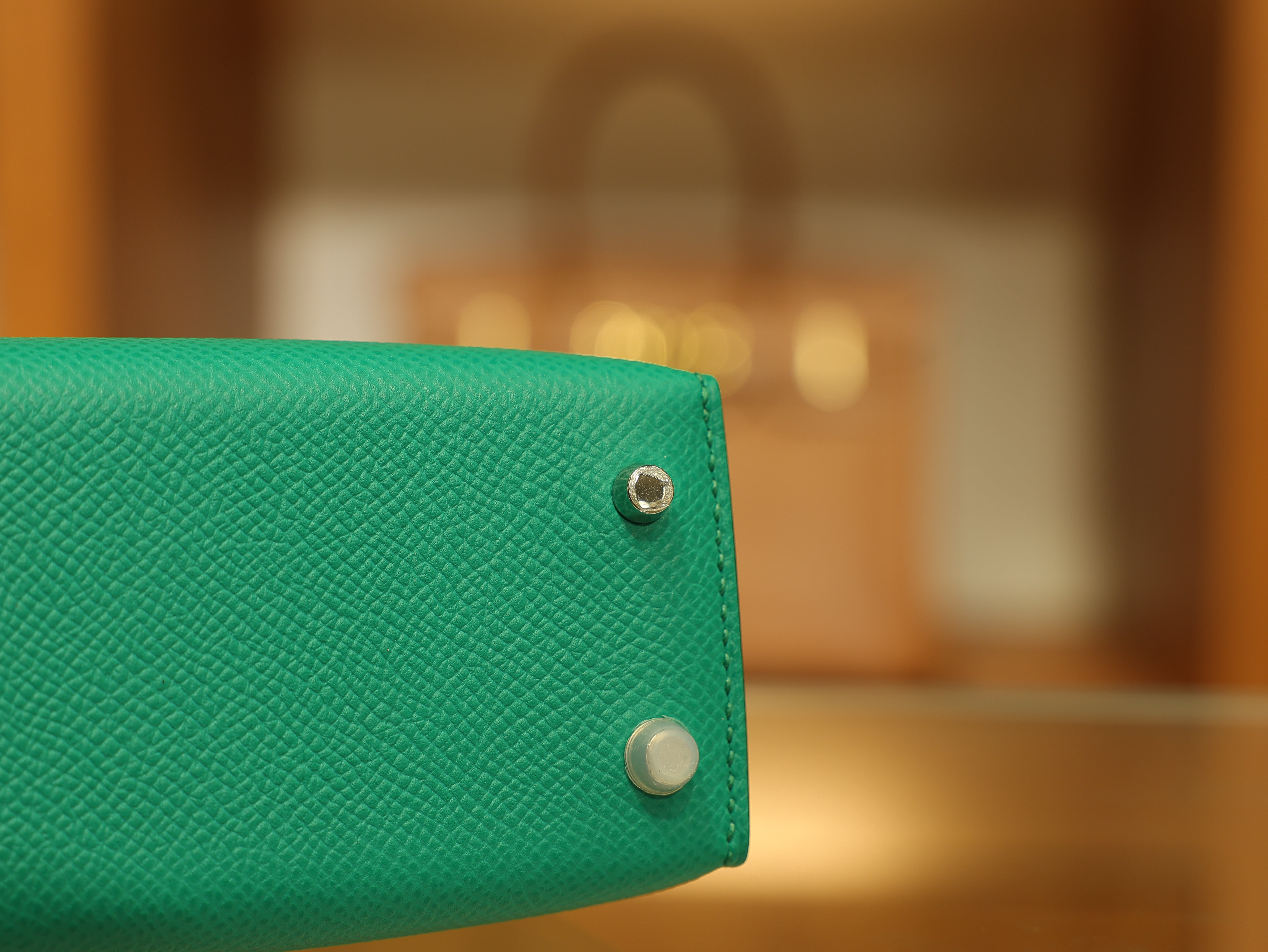 Mini kelly epsom vert jade PHW