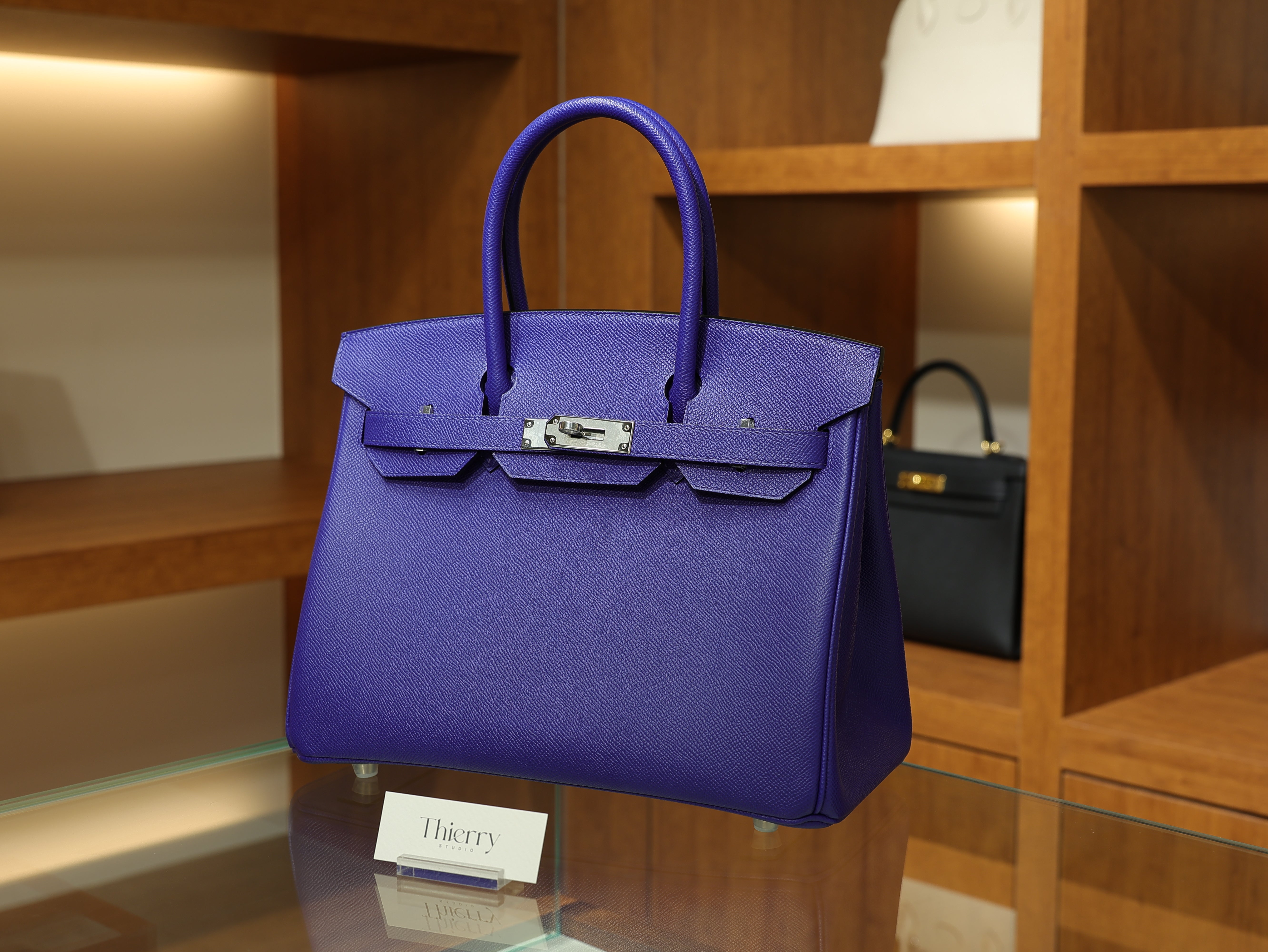 Birkin 30 epsom retourne blue electric PHW