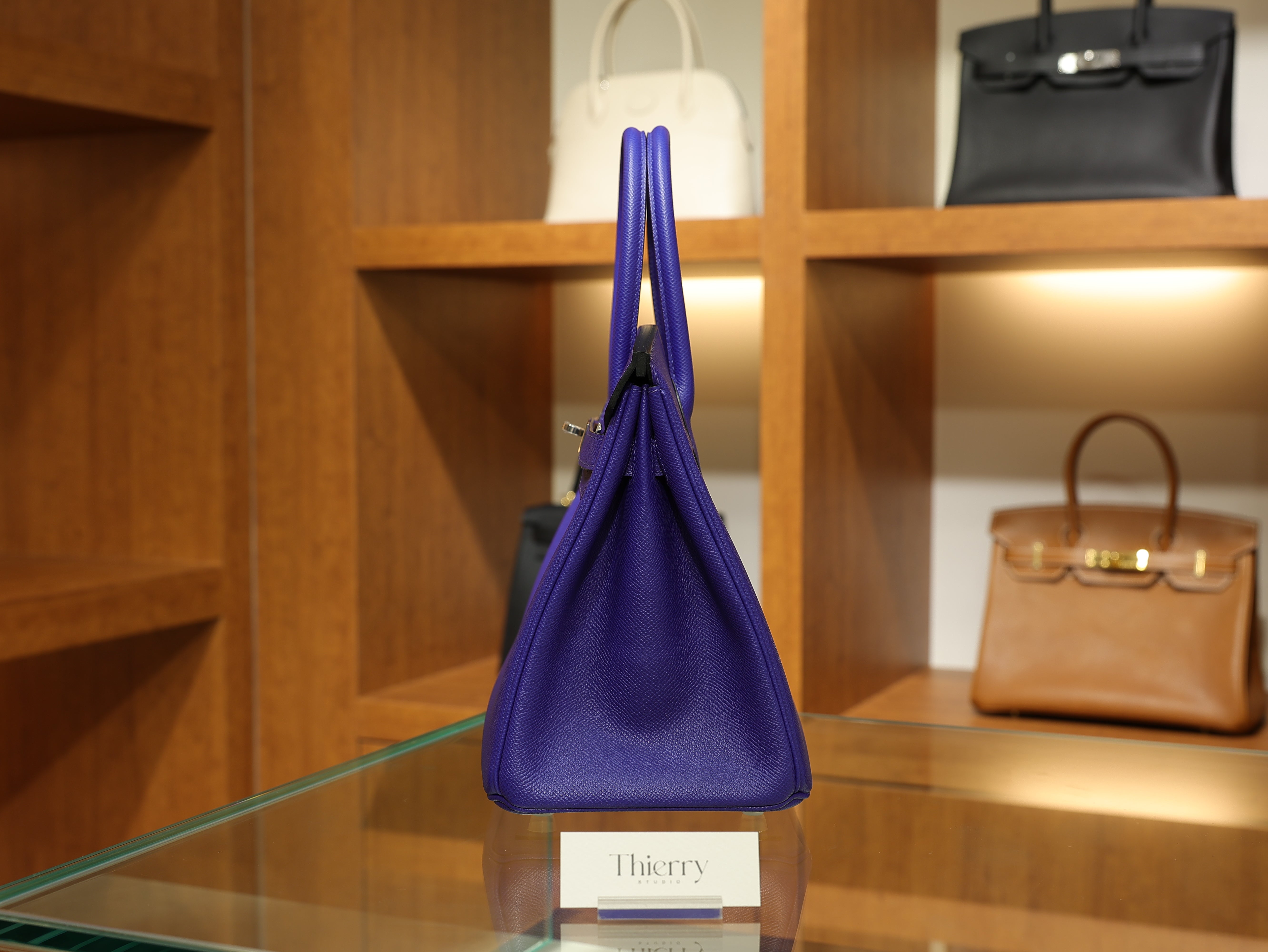 Birkin 30 epsom retourne blue electric PHW