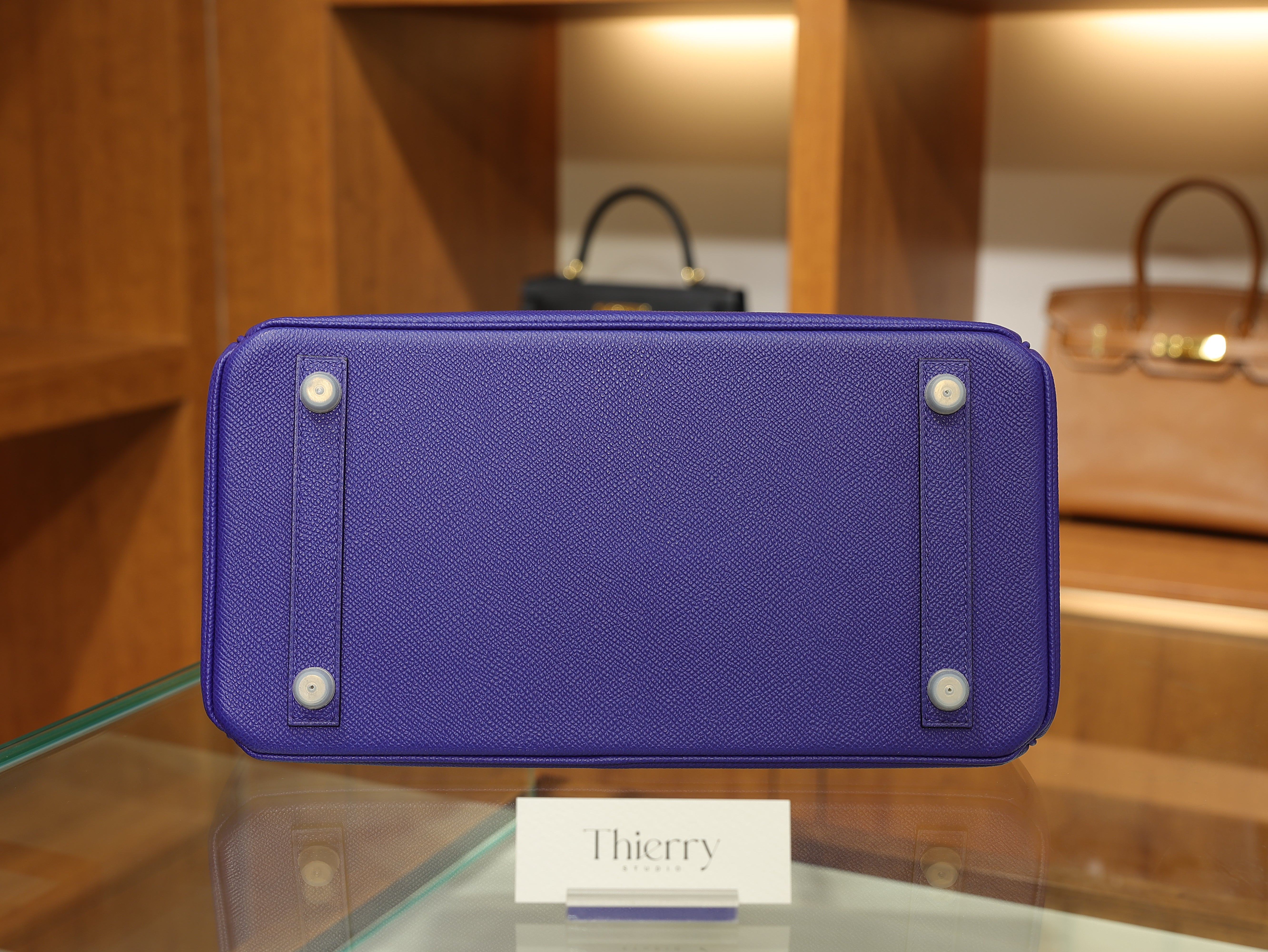Birkin 30 epsom retourne blue electric PHW