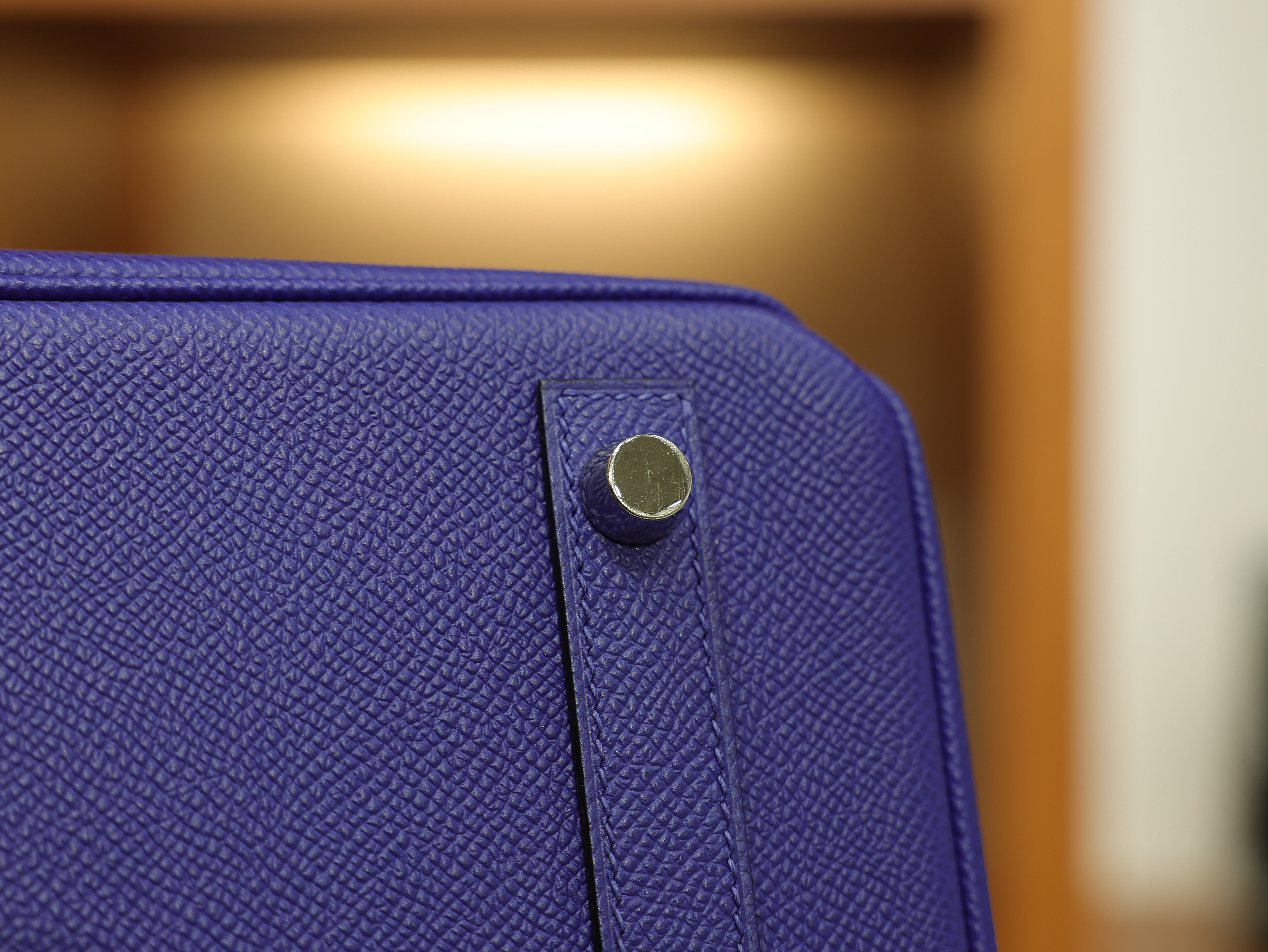 Birkin 30 epsom retourne blue electric PHW